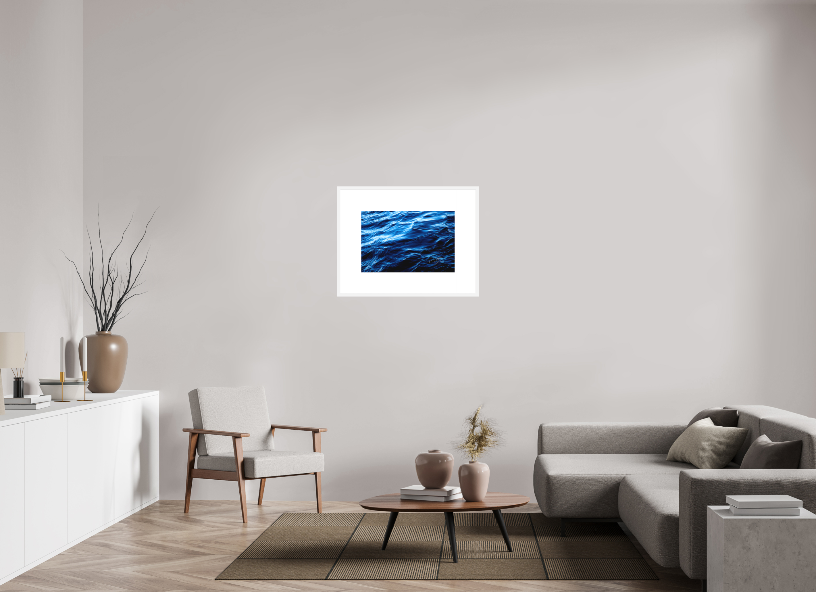 24 x 16″, FRAME SOLID WOOD [FUJIFLEX HIGH GLOSS MATTE FLOAT GLASS] WATER, No.6