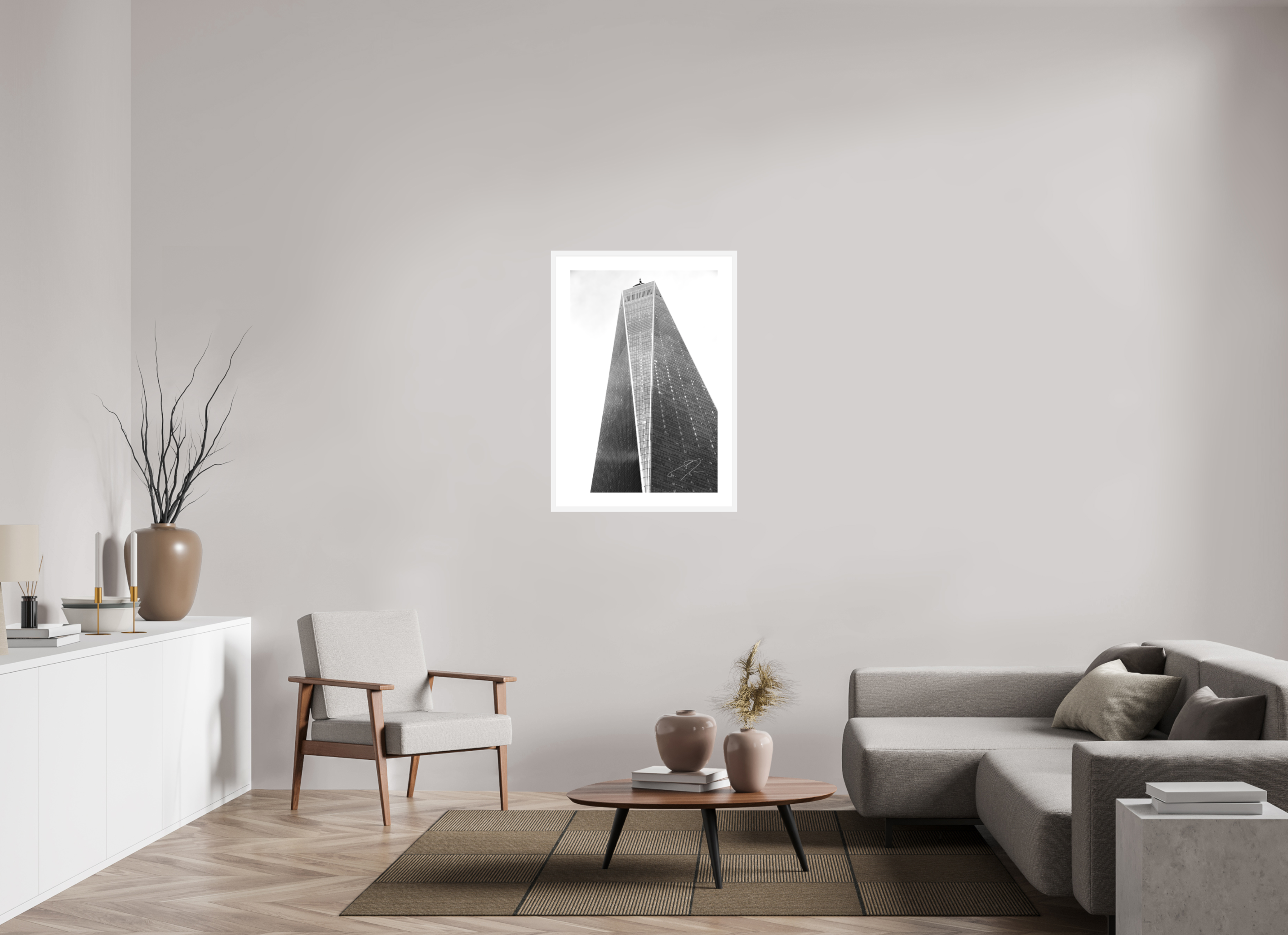 24 x 36″, FRAME - SOLID WOOD [FUJIFLEX] ONE WORLD