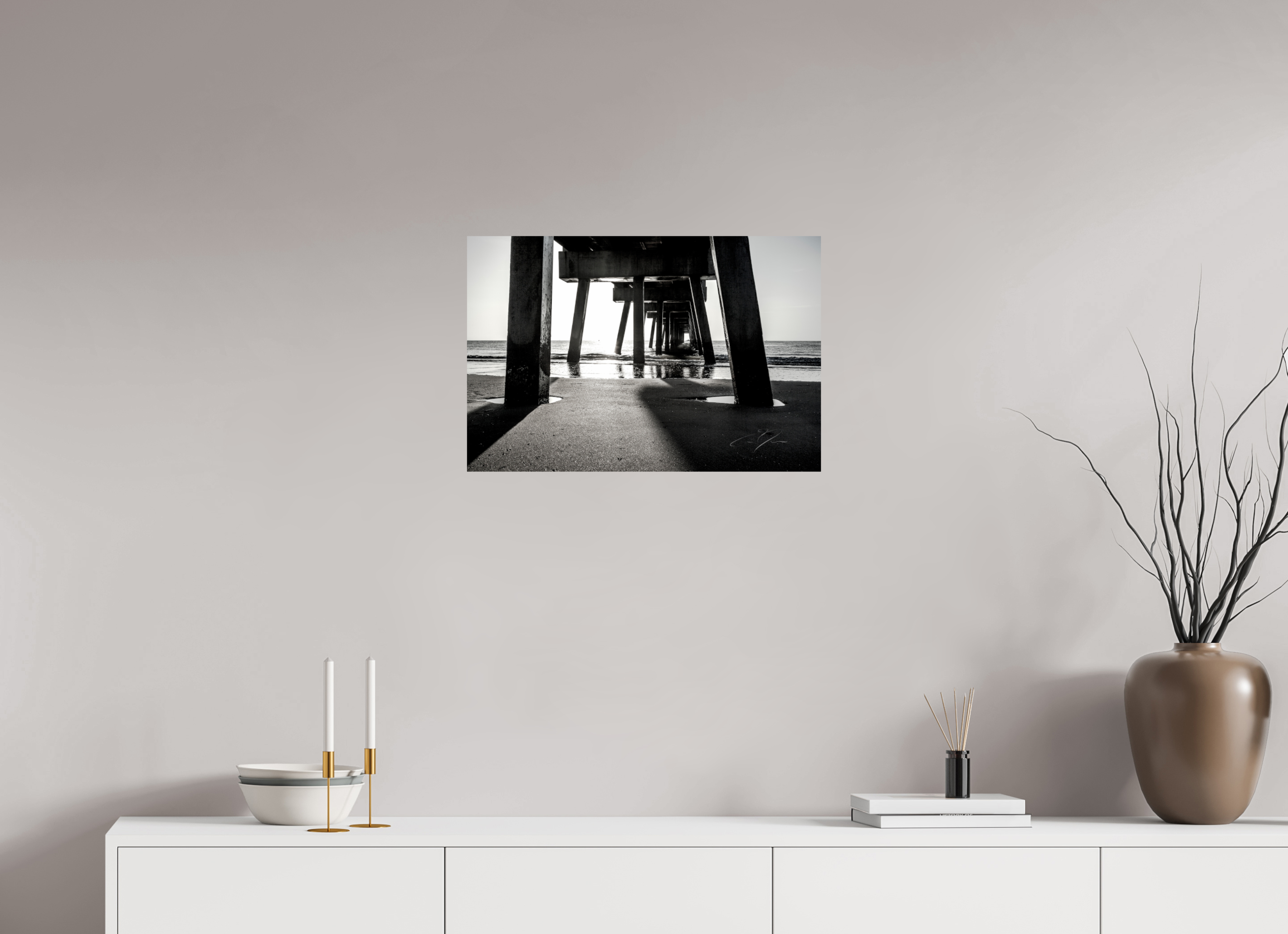 24 x 16″, PRINT ONLY [FUJI CRYSTAL DP II] BENEATH THE PIER