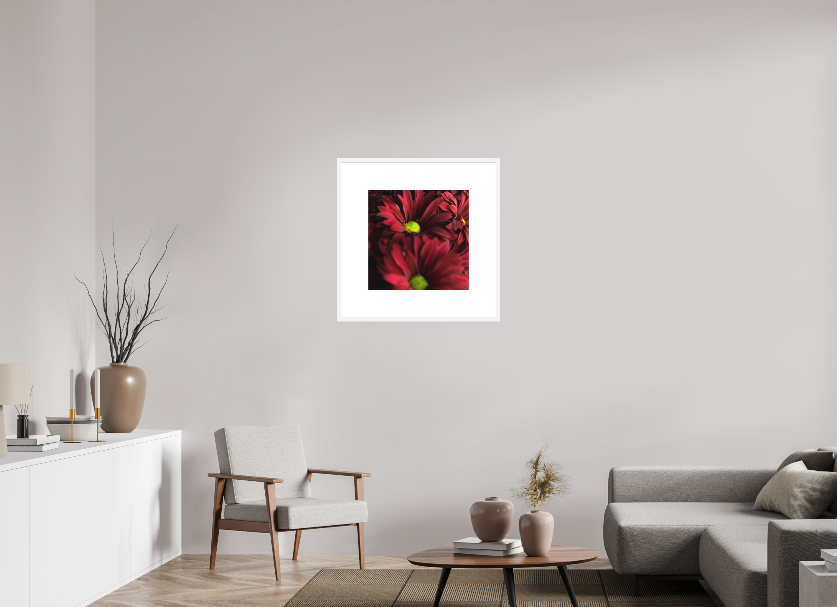 20 x 20″, FRAME SOLID WOOD [FUJI CRYSTAL DP II MATTE FLOAT GLASS] INDIVIDUALITY