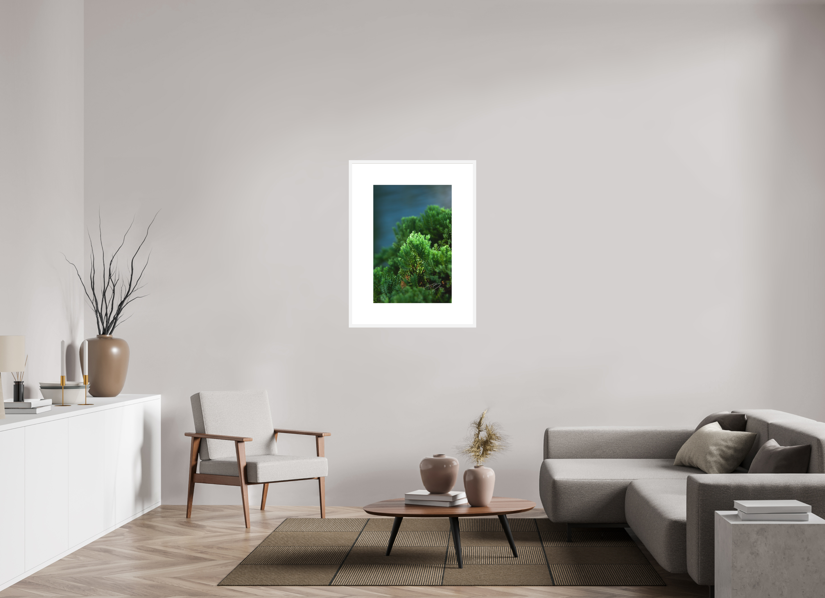 20 x 30″, FRAME SOLID WOOD [FUJIFLEX HIGH GLOSS MATTE FLOAT GLASS] VERDANT