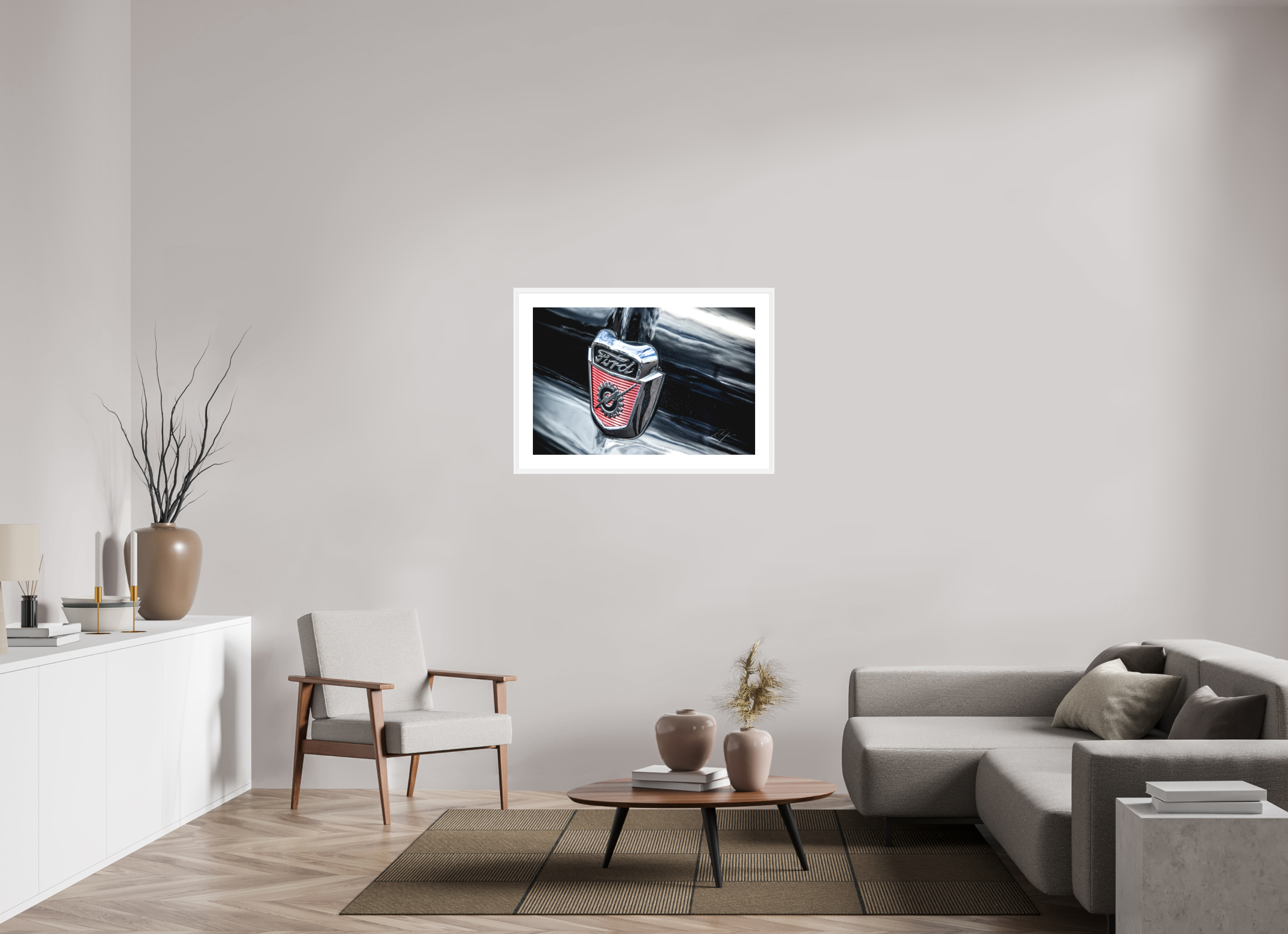 36 x 24″, FRAME - SOLID WOOD [FUJIFLEX] 1953 FORD F-100