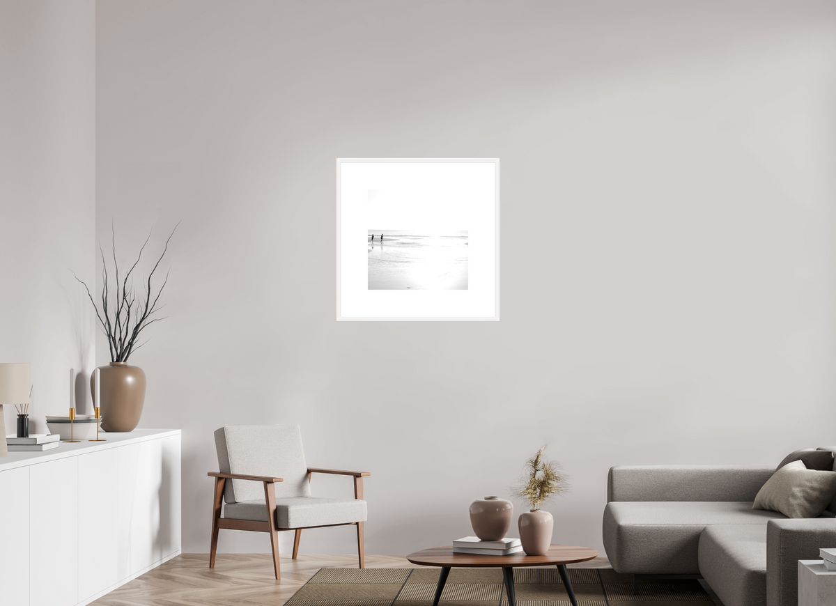 20 x 20″, FRAME SOLID WOOD [ILFORD BW PAPER | MUSEUM GLASS] EDGE OF LIGHT