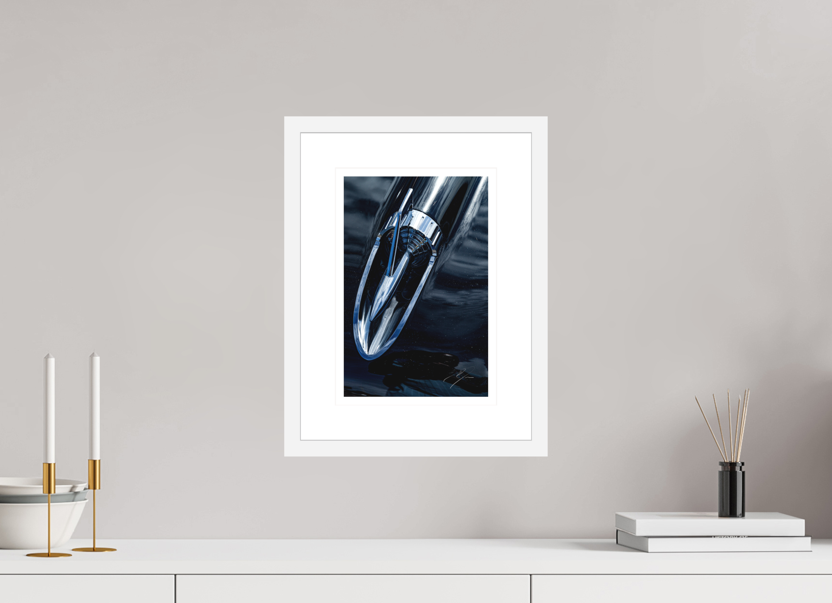 8 x 12″, FRAME - SOLID WOOD [FUJIFLEX] 1957 CHEVY BEL AIR, No.8