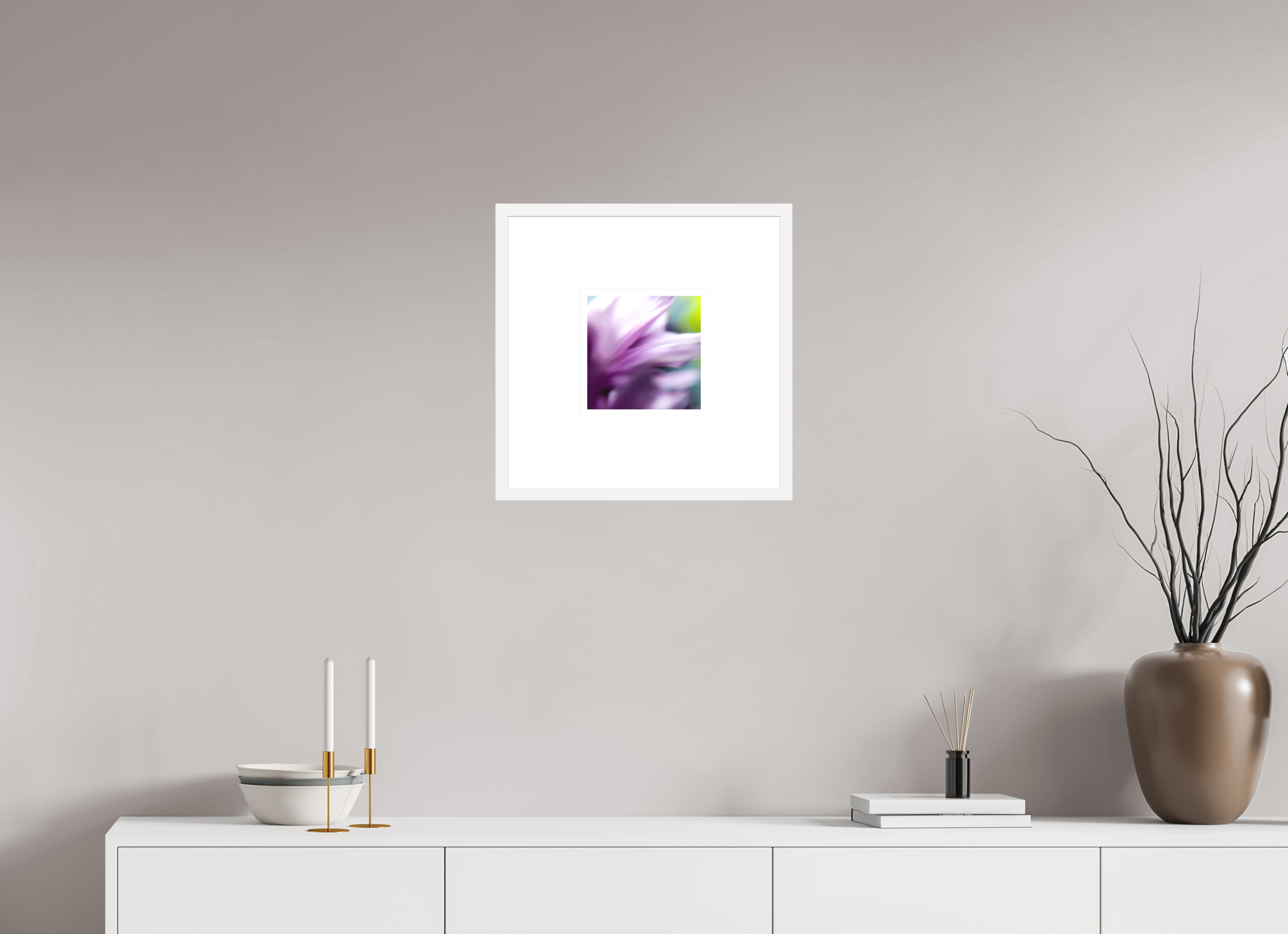 8 x 8″, FRAME SOLID WOOD [FUJIFLEX HIGH GLOSS MATTE FLOAT GLASS] FLEETING