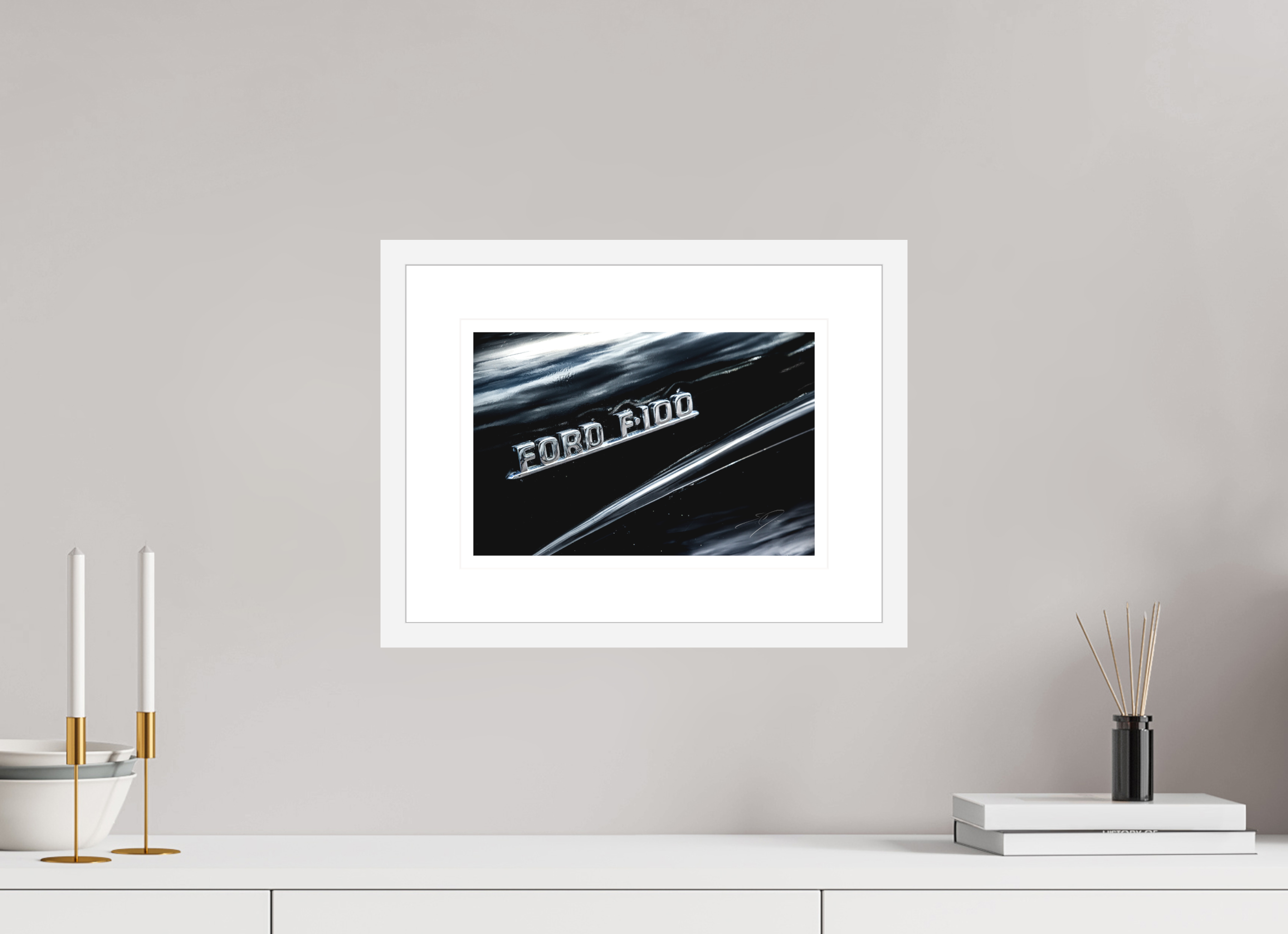 12 x 8″, FRAME - SOLID WOOD [FUJIFLEX] 1953 FORD F-100, No.4
