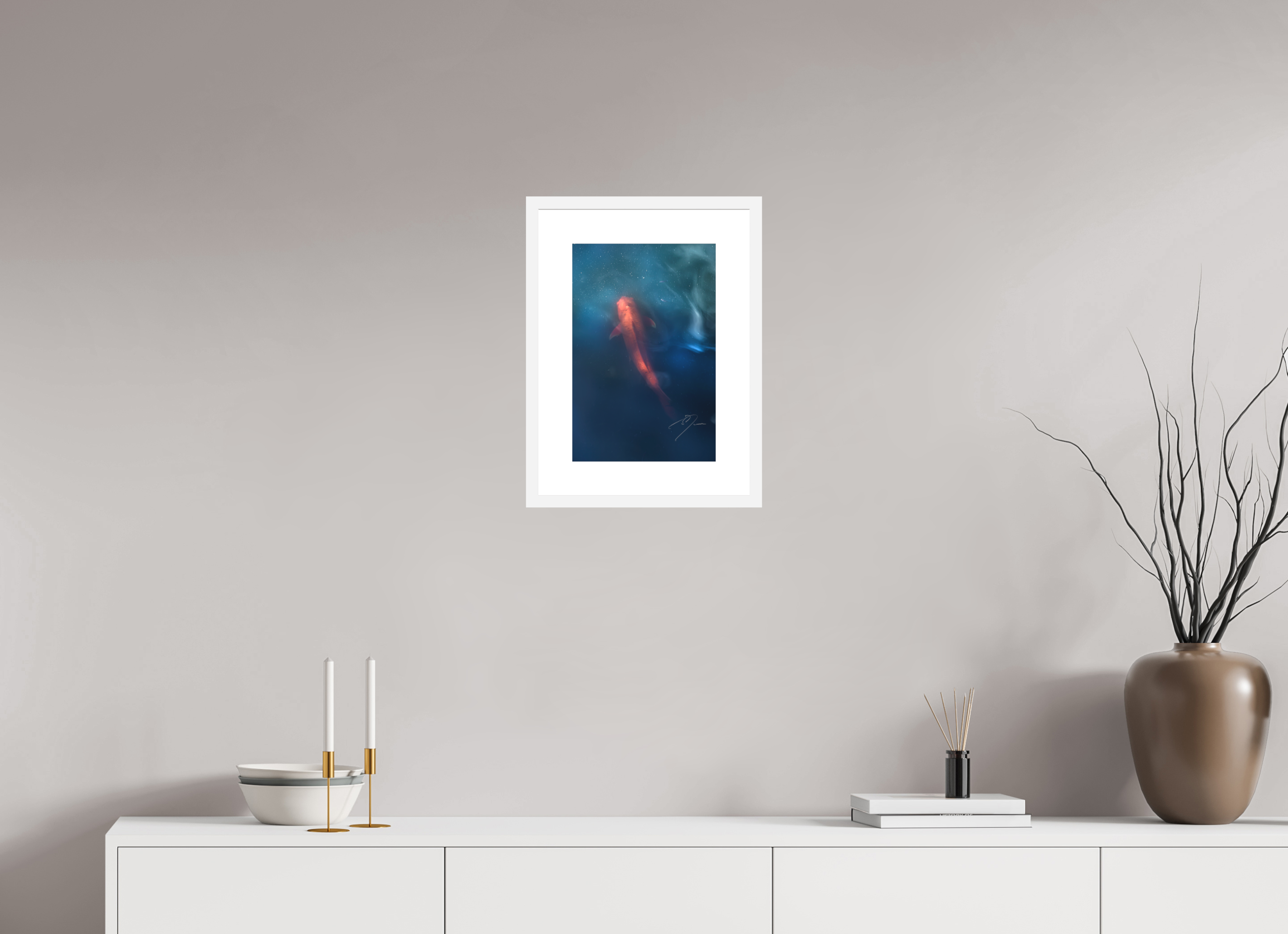 10 x 15″, FRAME - SOLID WOOD [FUJIFLEX] KOI