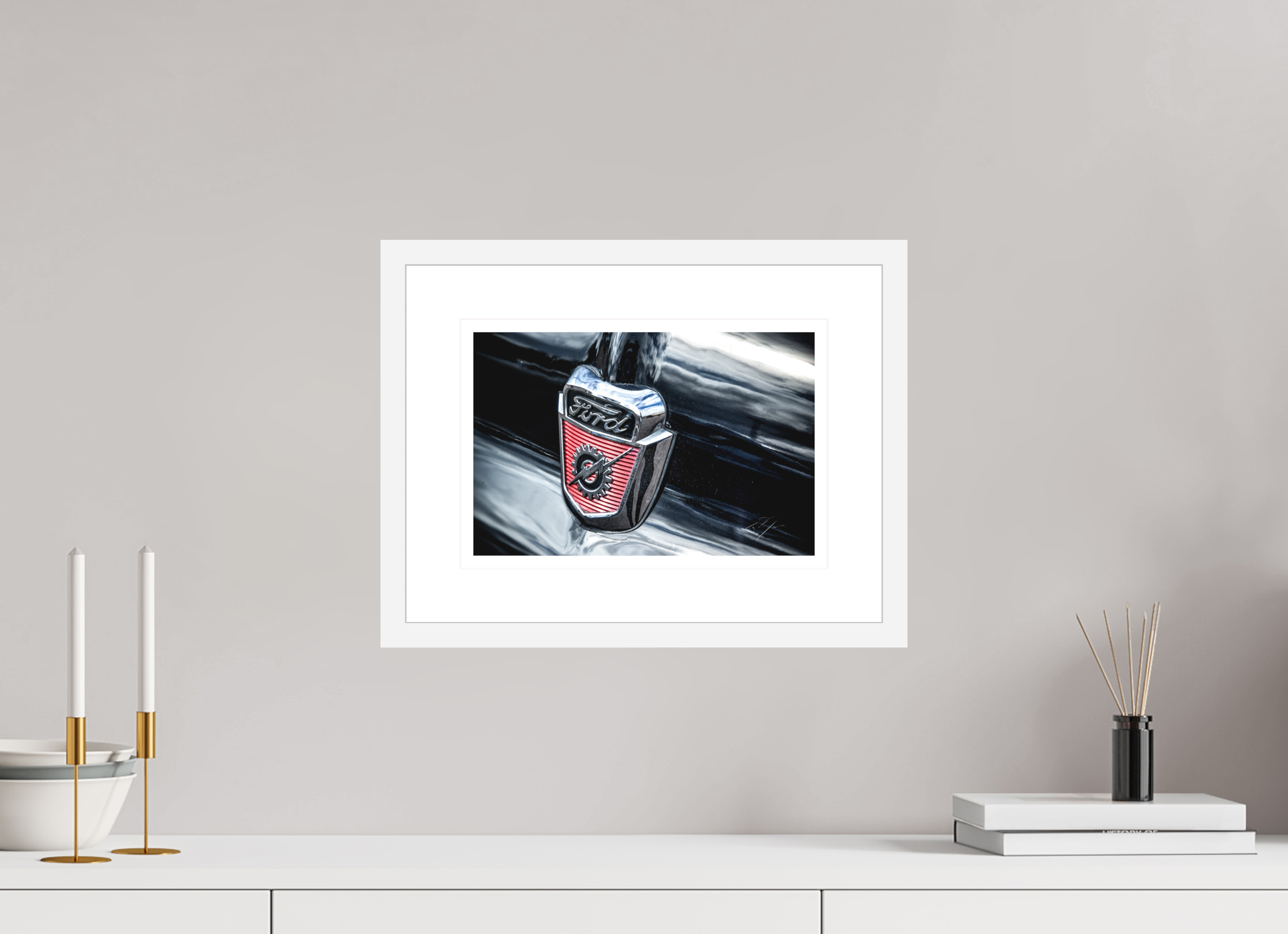 12 x 8″, FRAME - SOLID WOOD [FUJIFLEX] 1953 FORD F-100