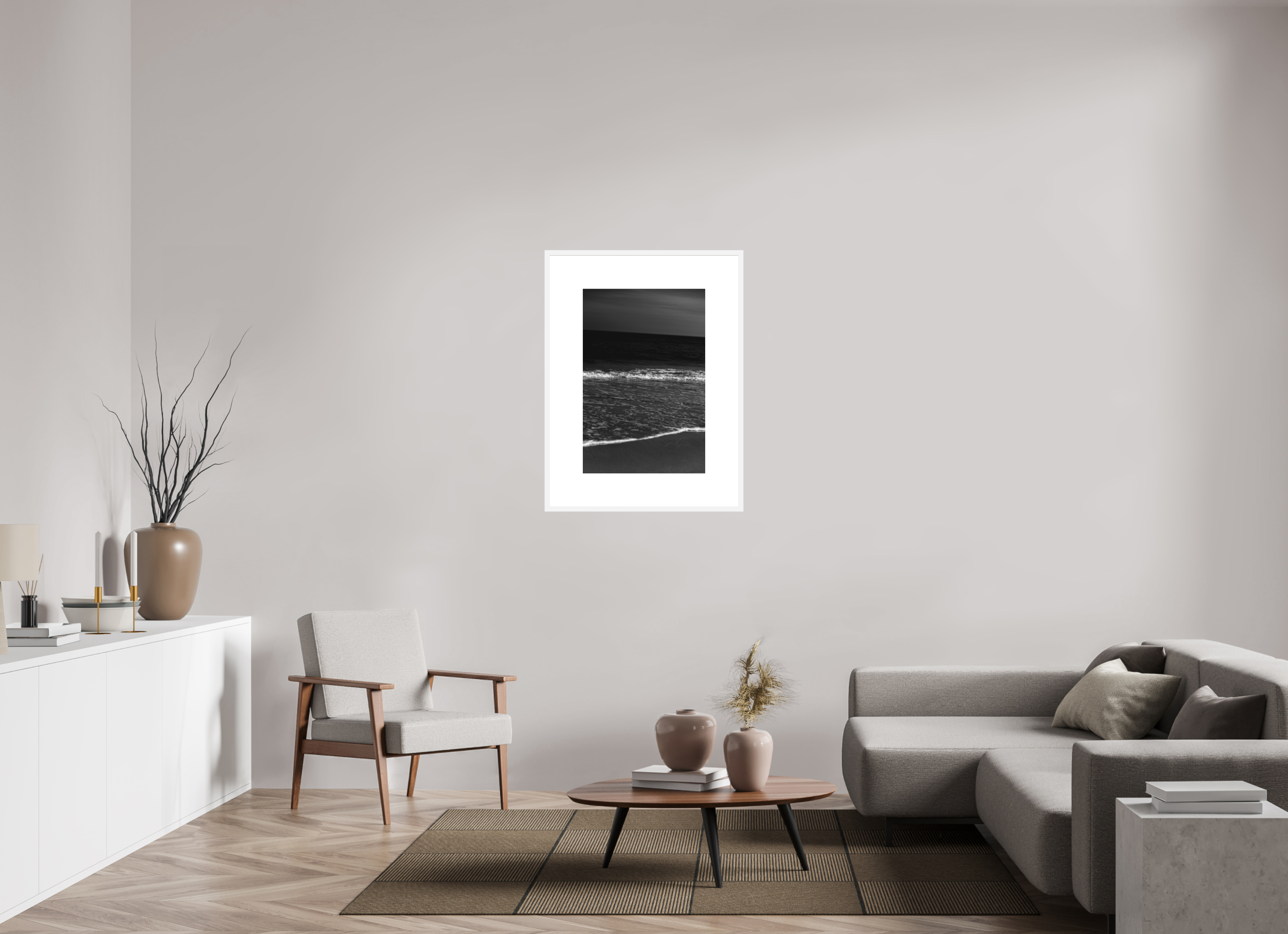 20 x 30″, FRAME SOLID WOOD [FUJI CRYSTAL DP II MATTE FLOAT GLASS] COASTAL OBSCURITY