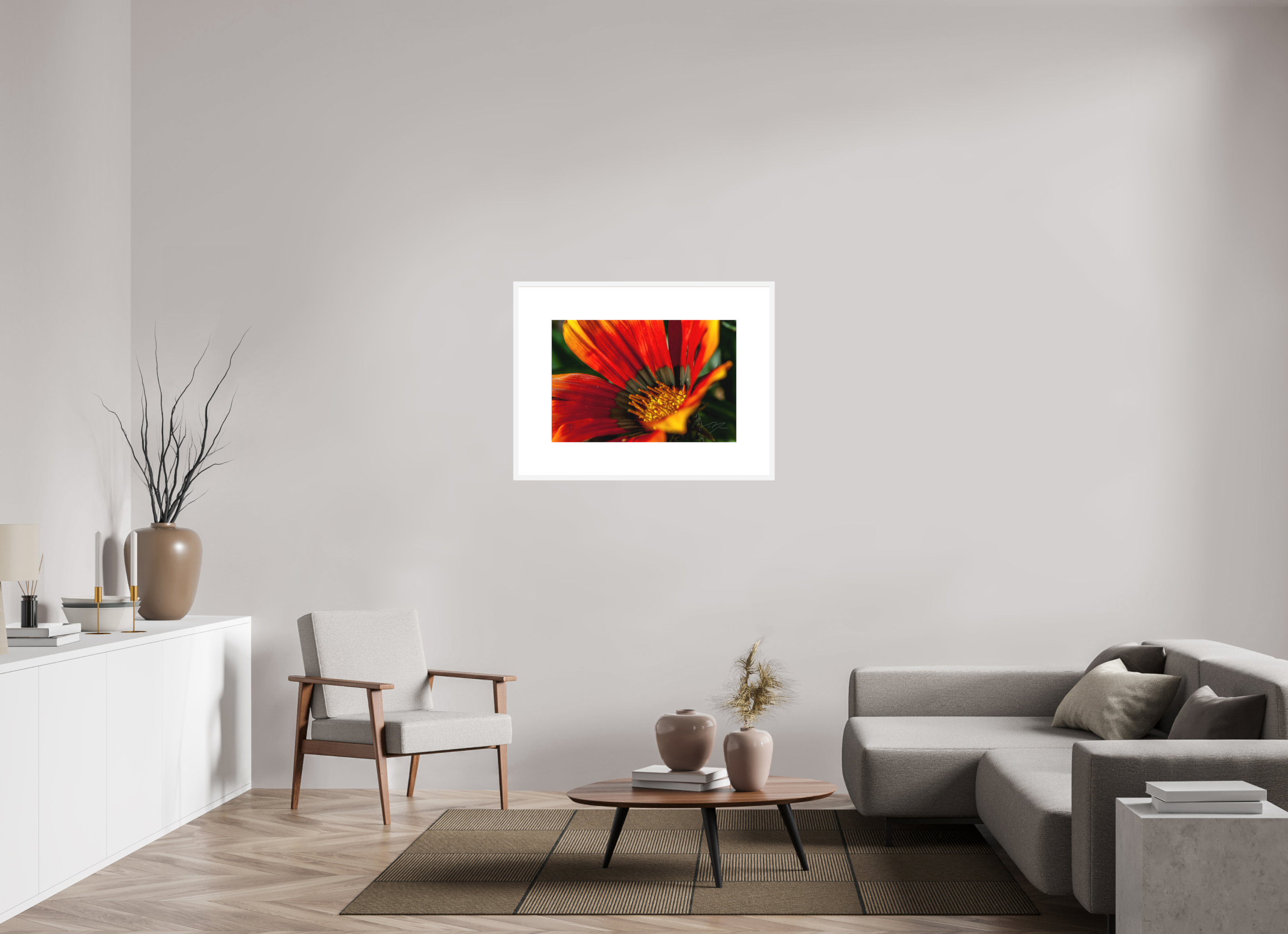 30 x 20″, FRAME SOLID WOOD [FUJIFLEX HIGH GLOSS MATTE FLOAT GLASS] FALL IN LOVE