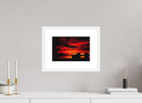 12 x 8″, FRAME - SOLID WOOD [FUJIFLEX] RED SKY