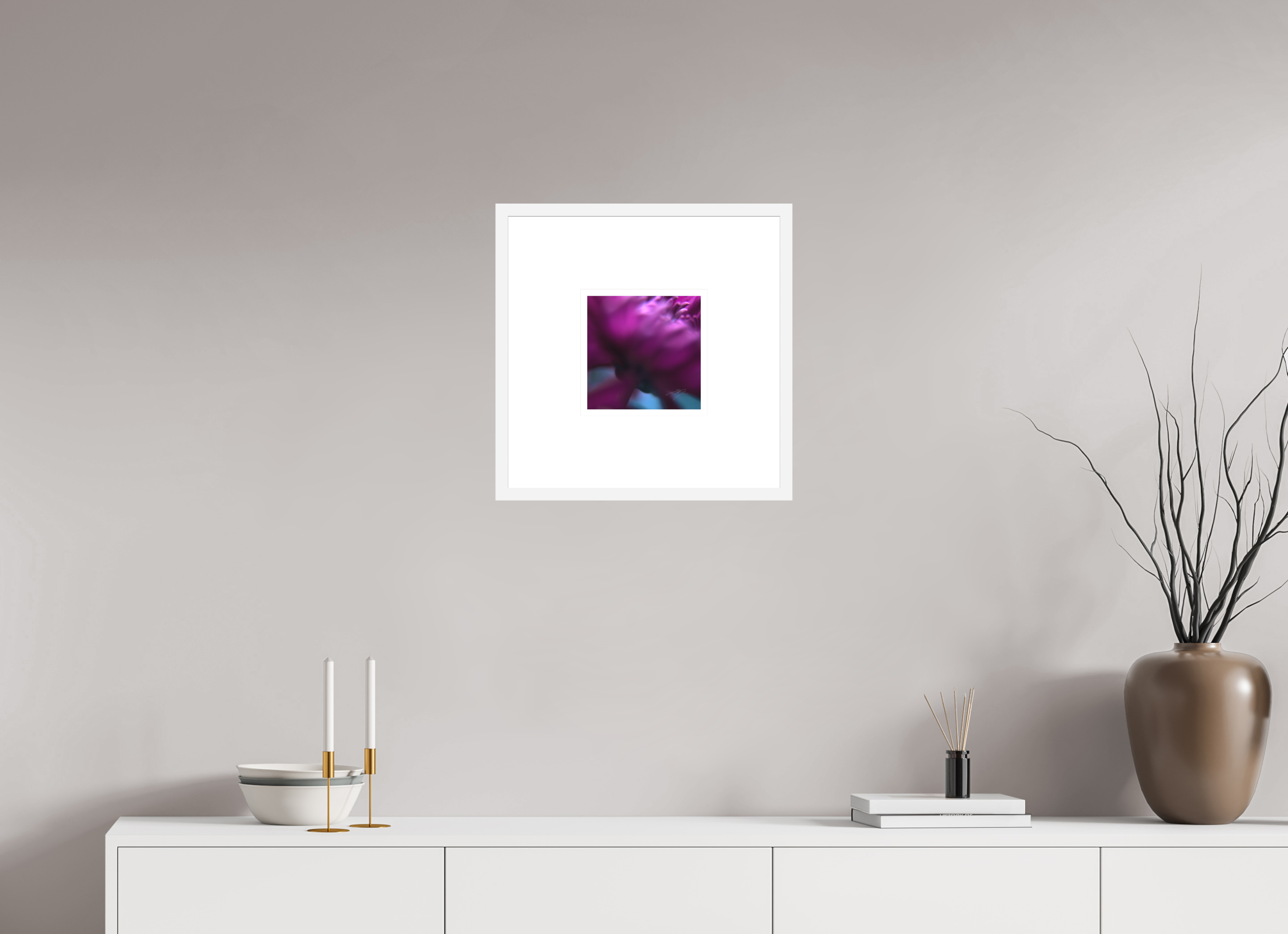 8 x 8″, FRAME SOLID WOOD [FUJIFLEX HIGH GLOSS MATTE FLOAT GLASS] UNDERNEATH