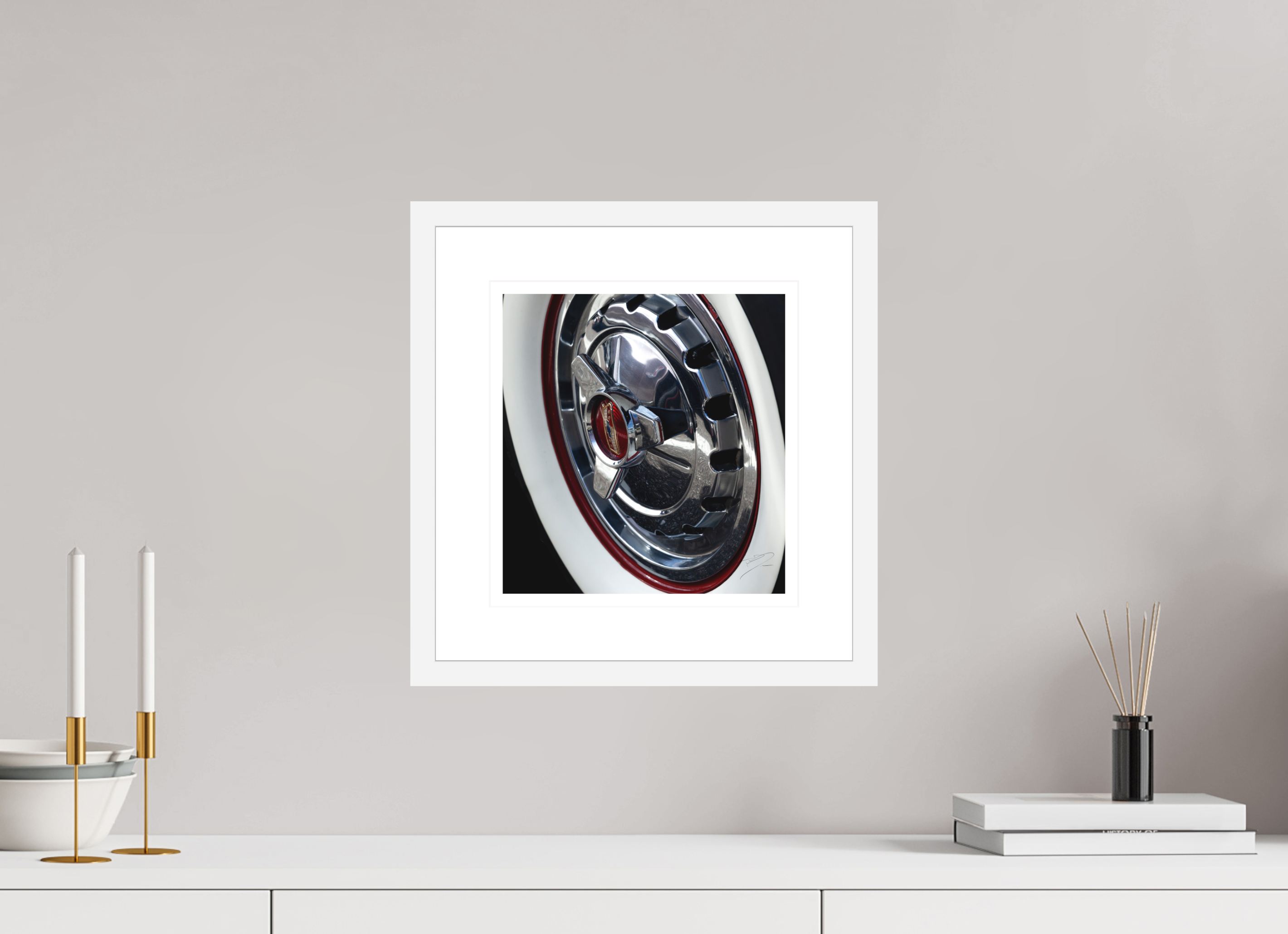 10 x 10.6″, FRAME - SOLID WOOD [FUJIFLEX] 1957 CHEVY BEL AIR, No.9