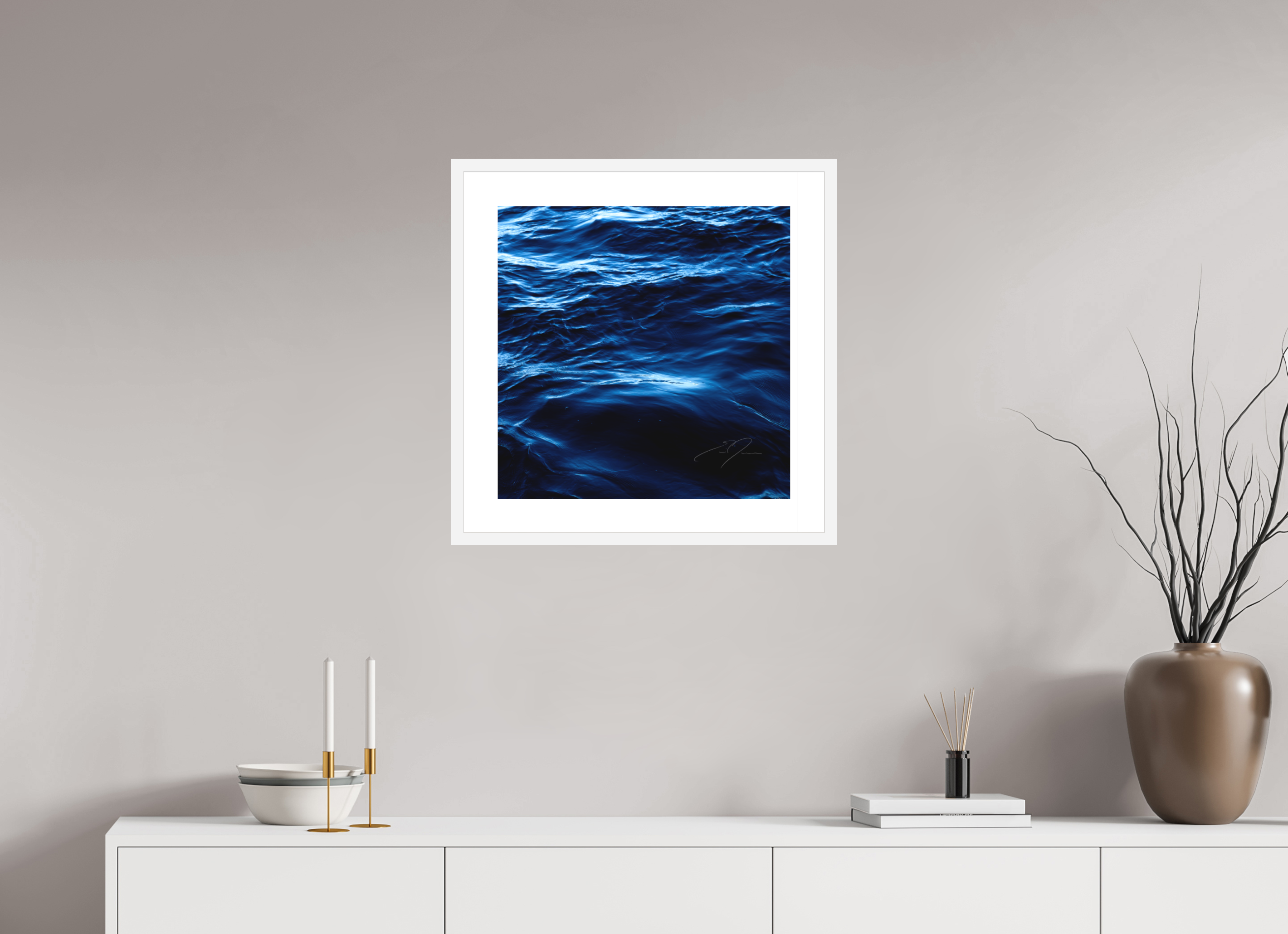 20 x 20″, FRAME - SOLID WOOD [FUJIFLEX] WATER, No.10