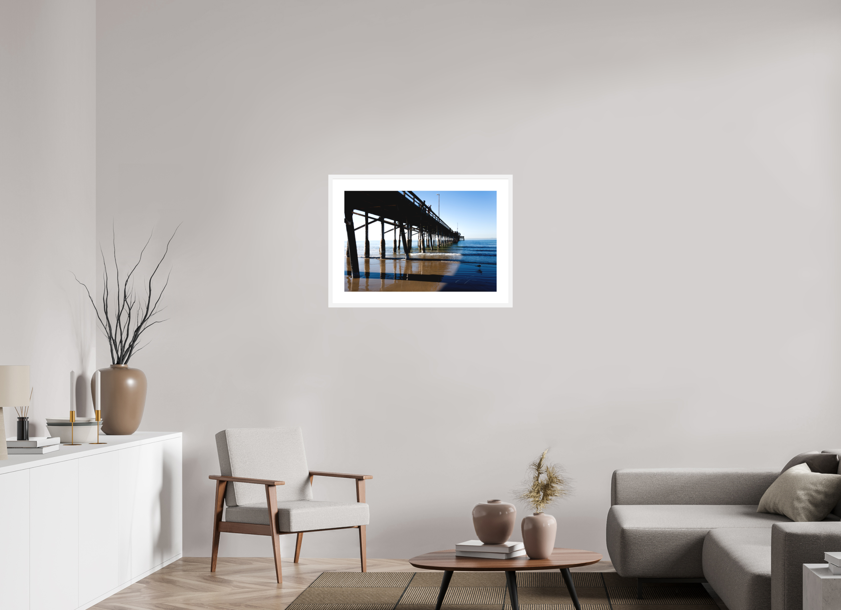 30 x 20″, FRAME - SOLID WOOD [FUJIFLEX] ALONG THE PIER