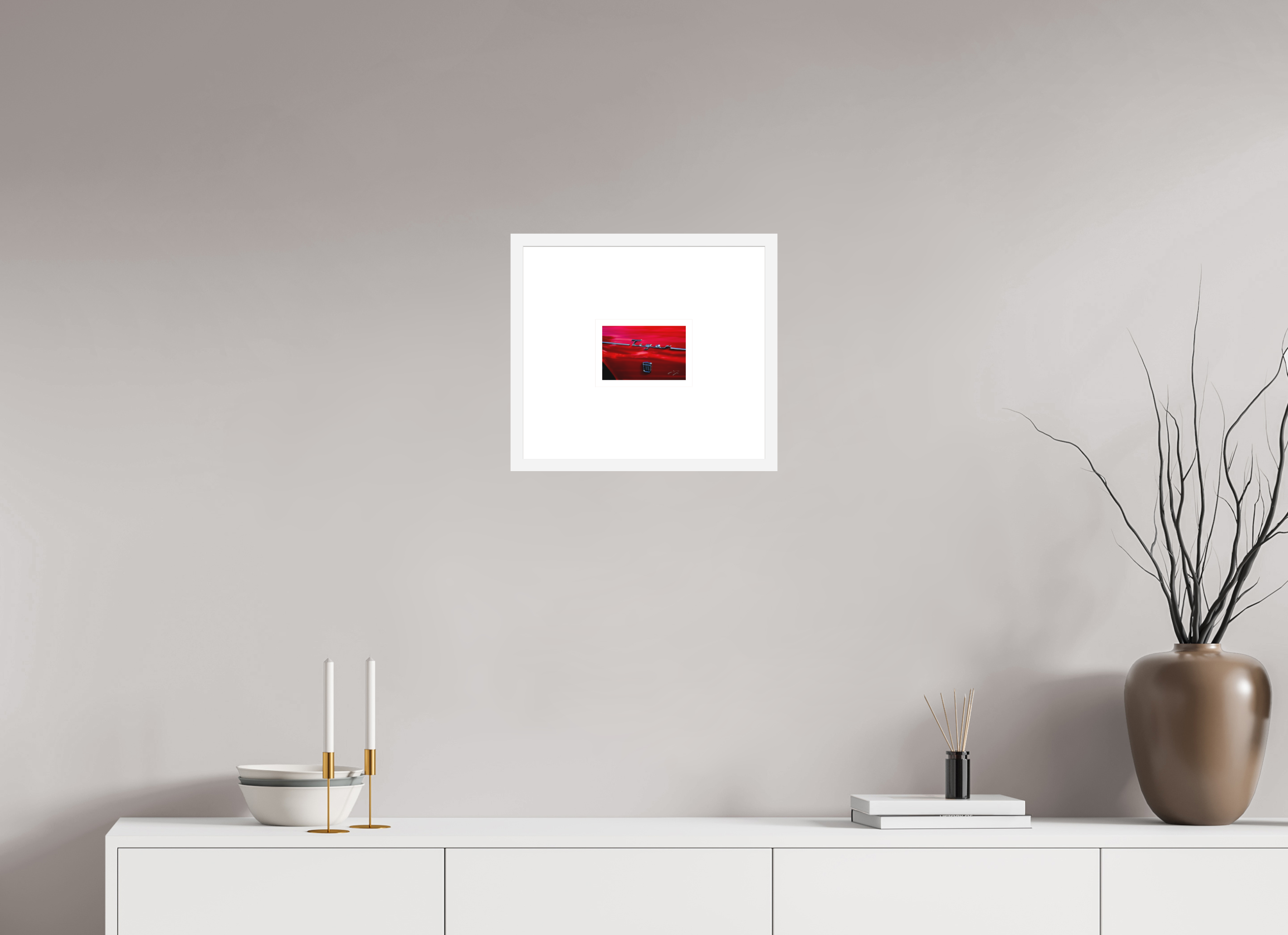 6 x 4″, FRAME SOLID WOOD [FUJI CRYSTAL DP II MATTE FLOAT GLASS] 1966 TIGER SUNBEAM, No.2