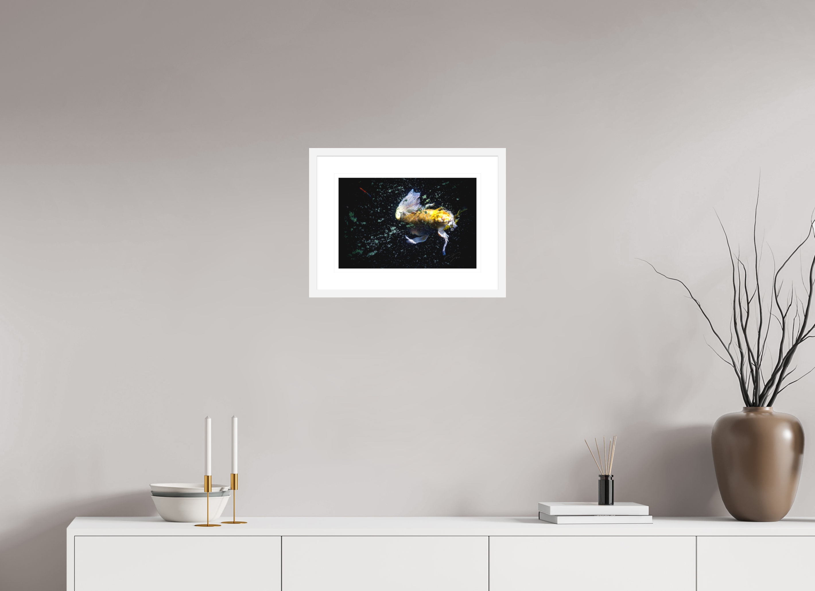15 x 10″, FRAME - SOLID WOOD [FUJIFLEX] COMING UP FOR AIR