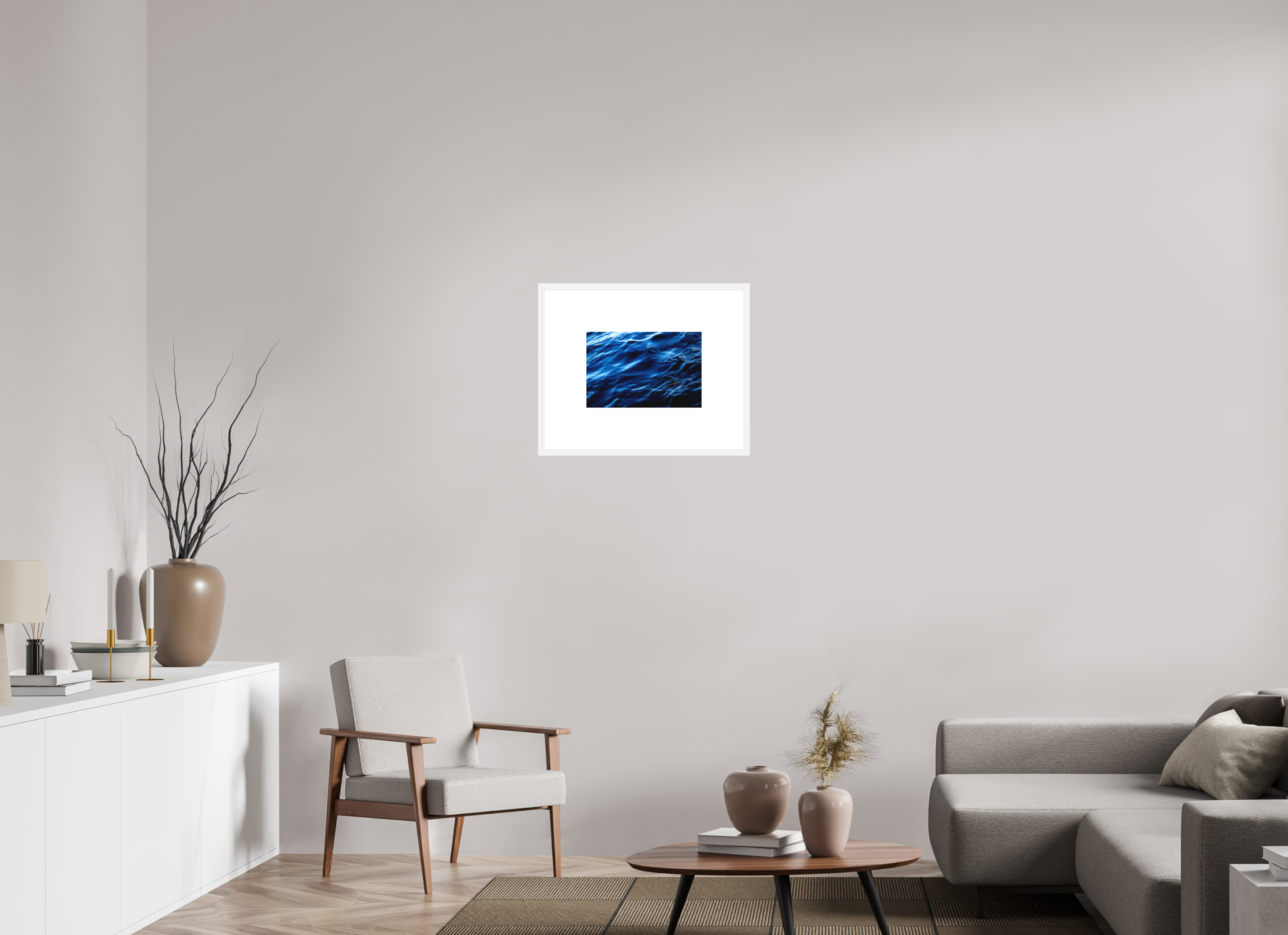 15 x 10″, FRAME SOLID WOOD [FUJI CRYSTAL DP II MATTE FLOAT GLASS] WATER, No.5