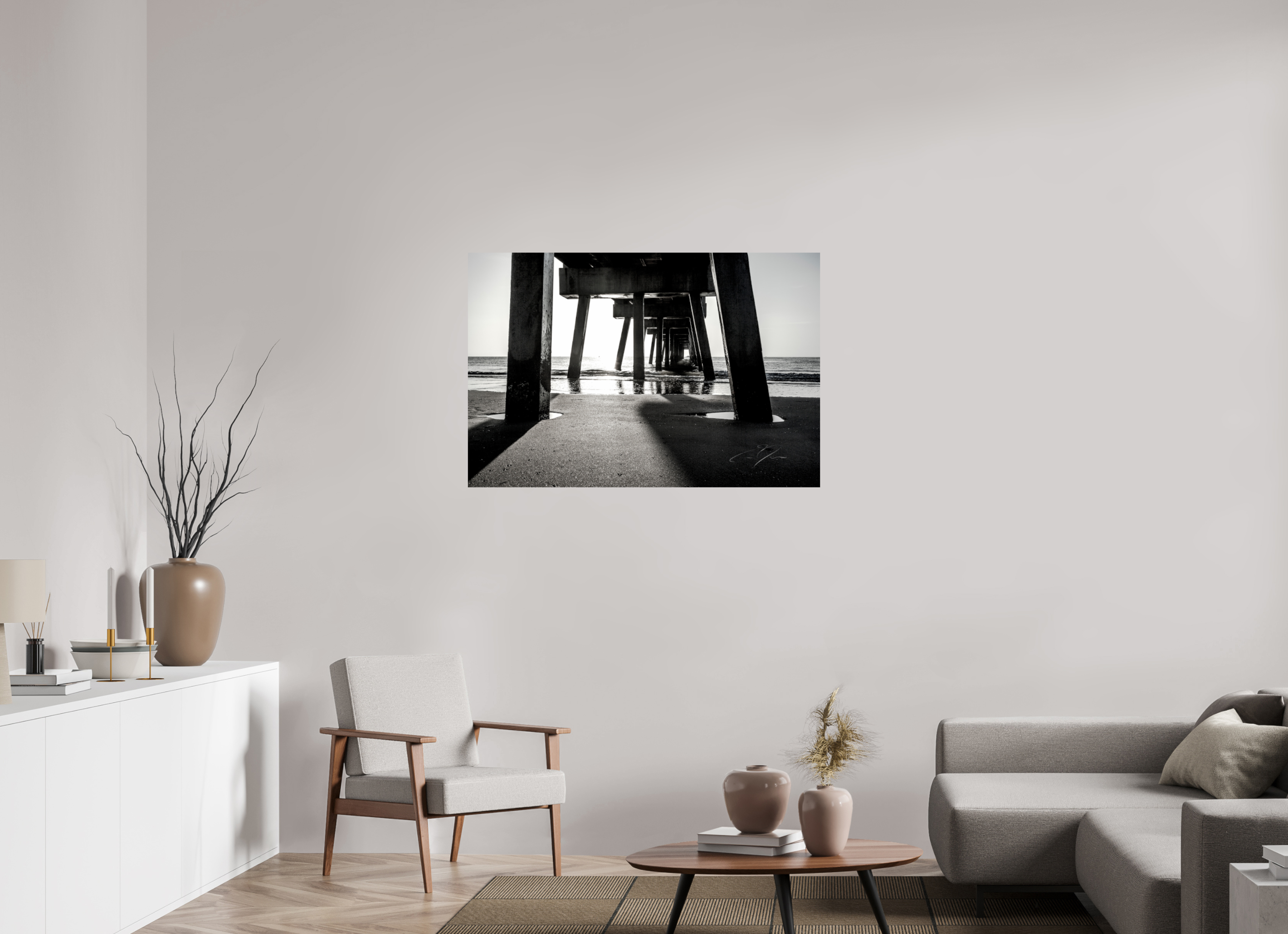 45 x 30″, PRINT ONLY [FUJI CRYSTAL DP II] BENEATH THE PIER