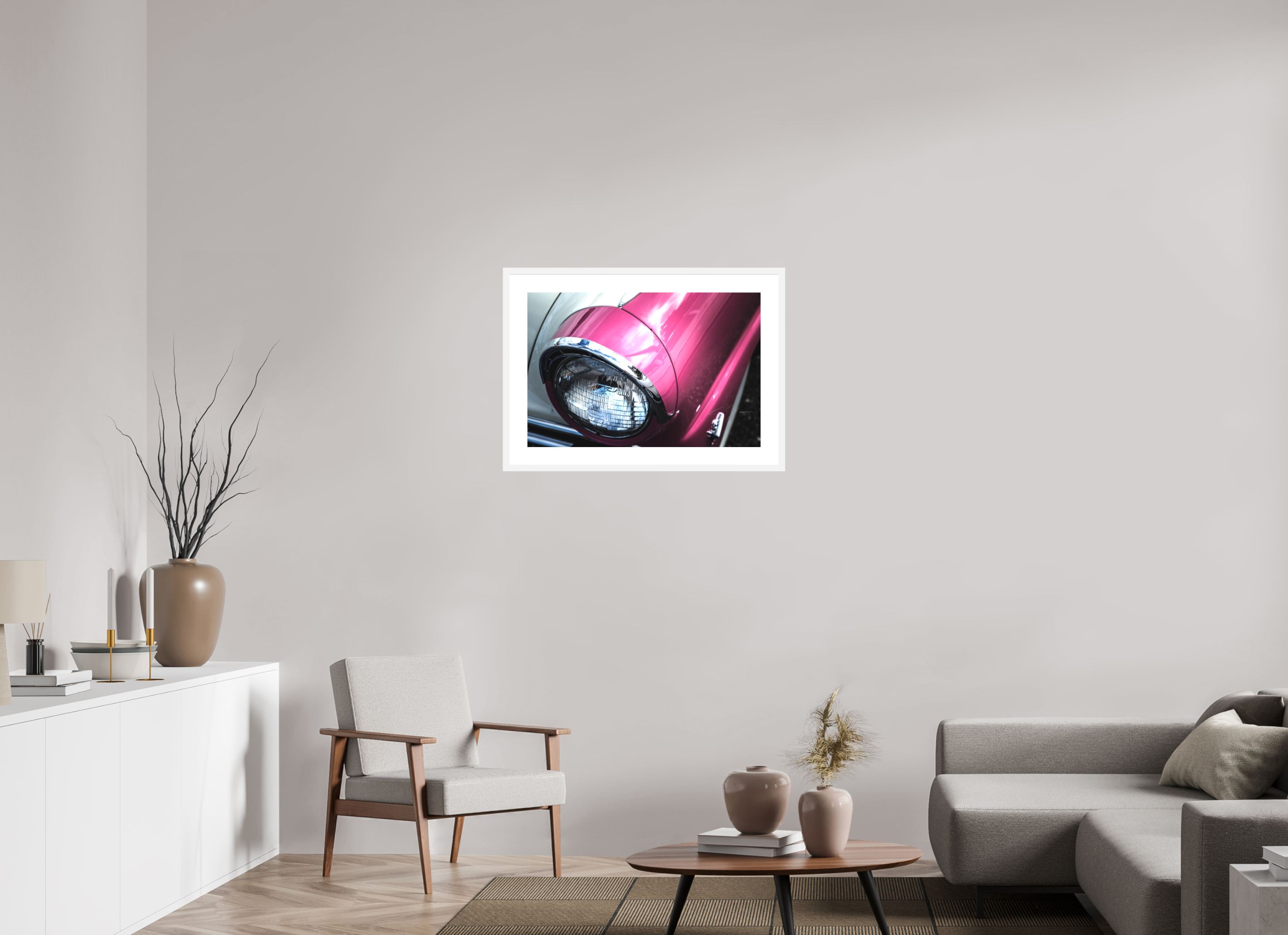 30 x 20″, FRAME - SOLID WOOD [FUJIFLEX] 1955 FORD CROWN VICTORIA