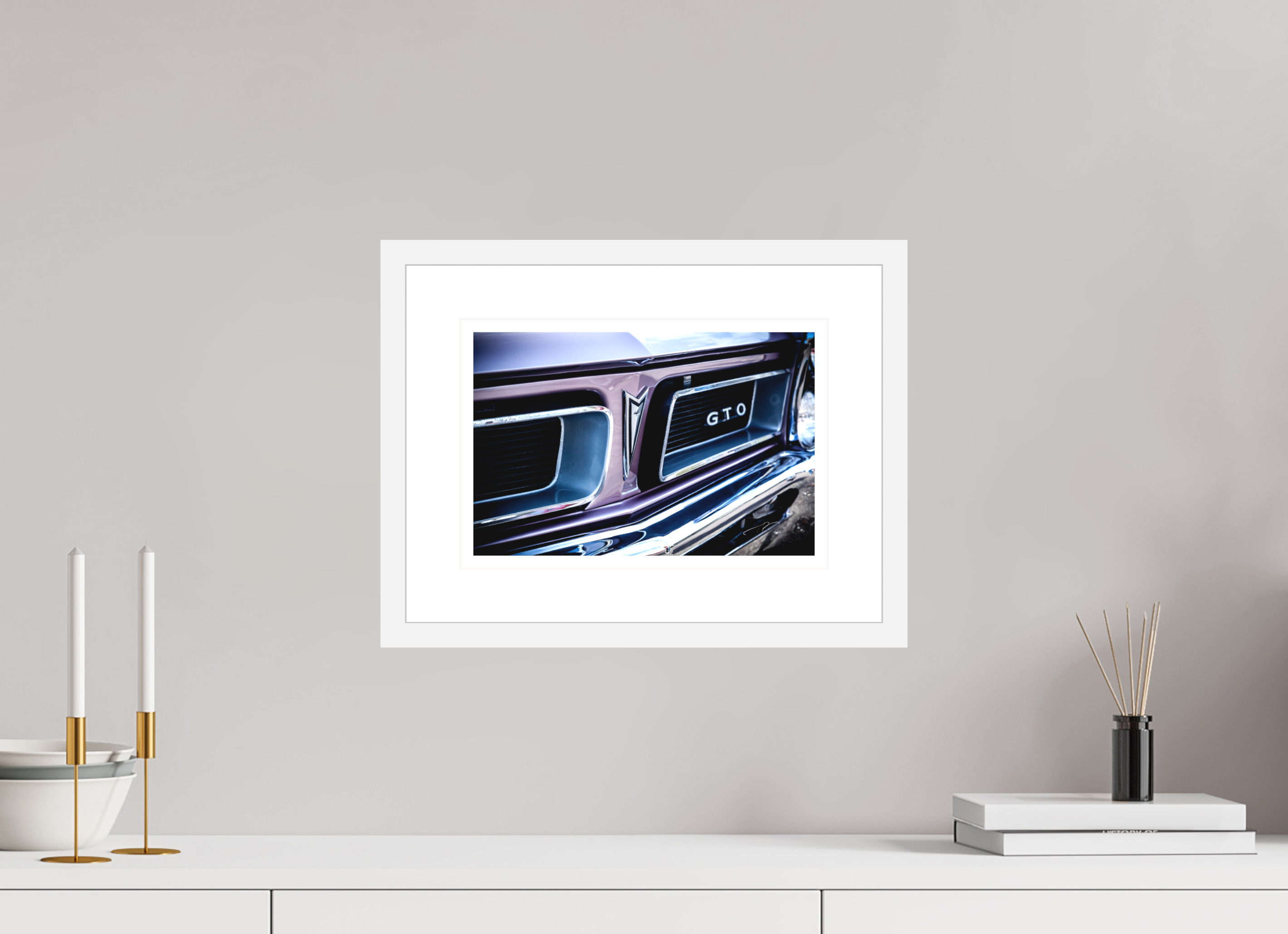12 x 8″, FRAME - SOLID WOOD [FUJIFLEX] 1965 PONTIAC GTO, No.2