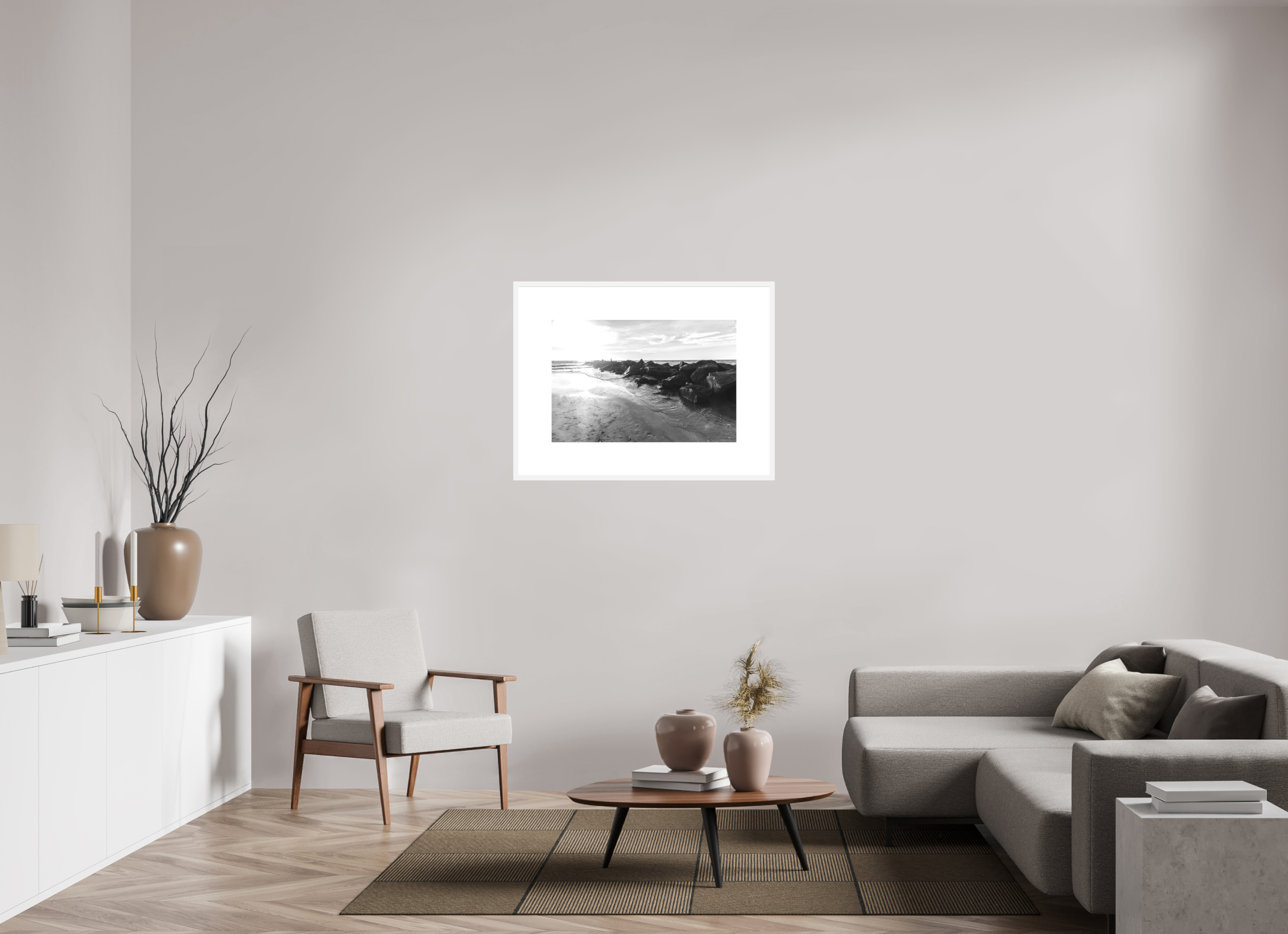 30 x 20″, FRAME SOLID WOOD [FUJI CRYSTAL DP II MATTE FLOAT GLASS] THE JETTY
