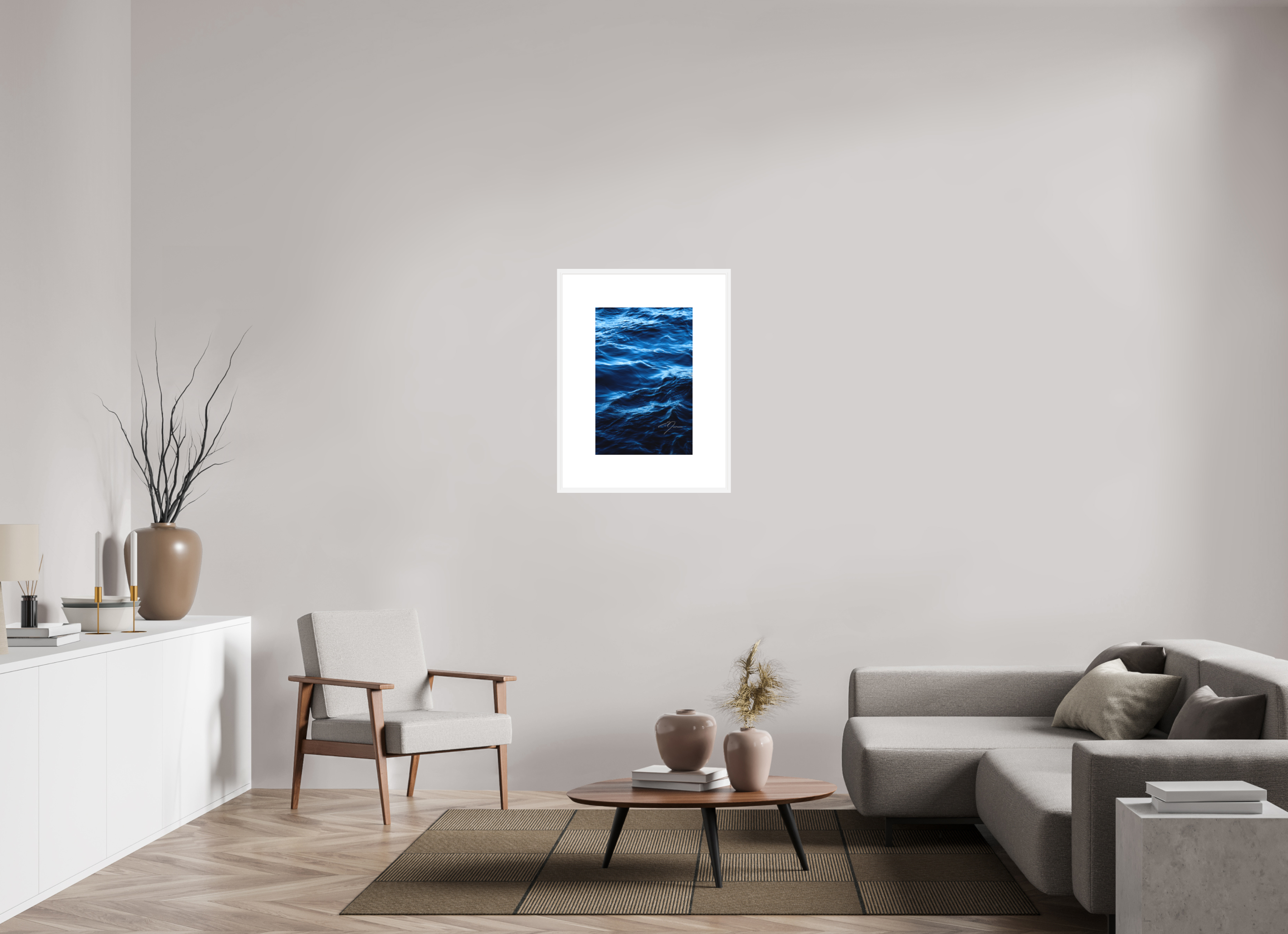 16 x 24″, FRAME SOLID WOOD [FUJIFLEX HIGH GLOSS MATTE FLOAT GLASS] WATER, No.13
