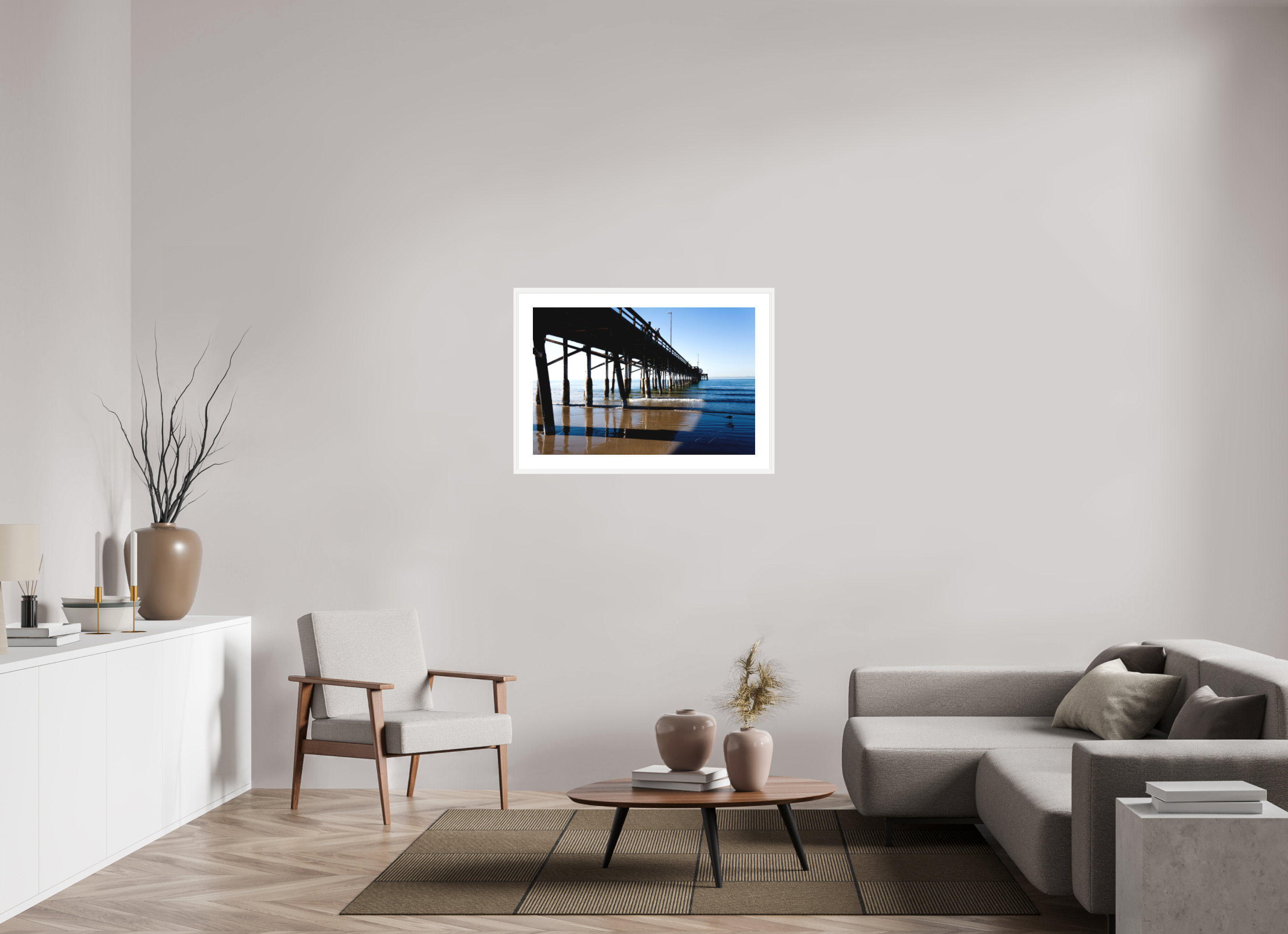 36 x 24″, FRAME - SOLID WOOD [FUJIFLEX] ALONG THE PIER