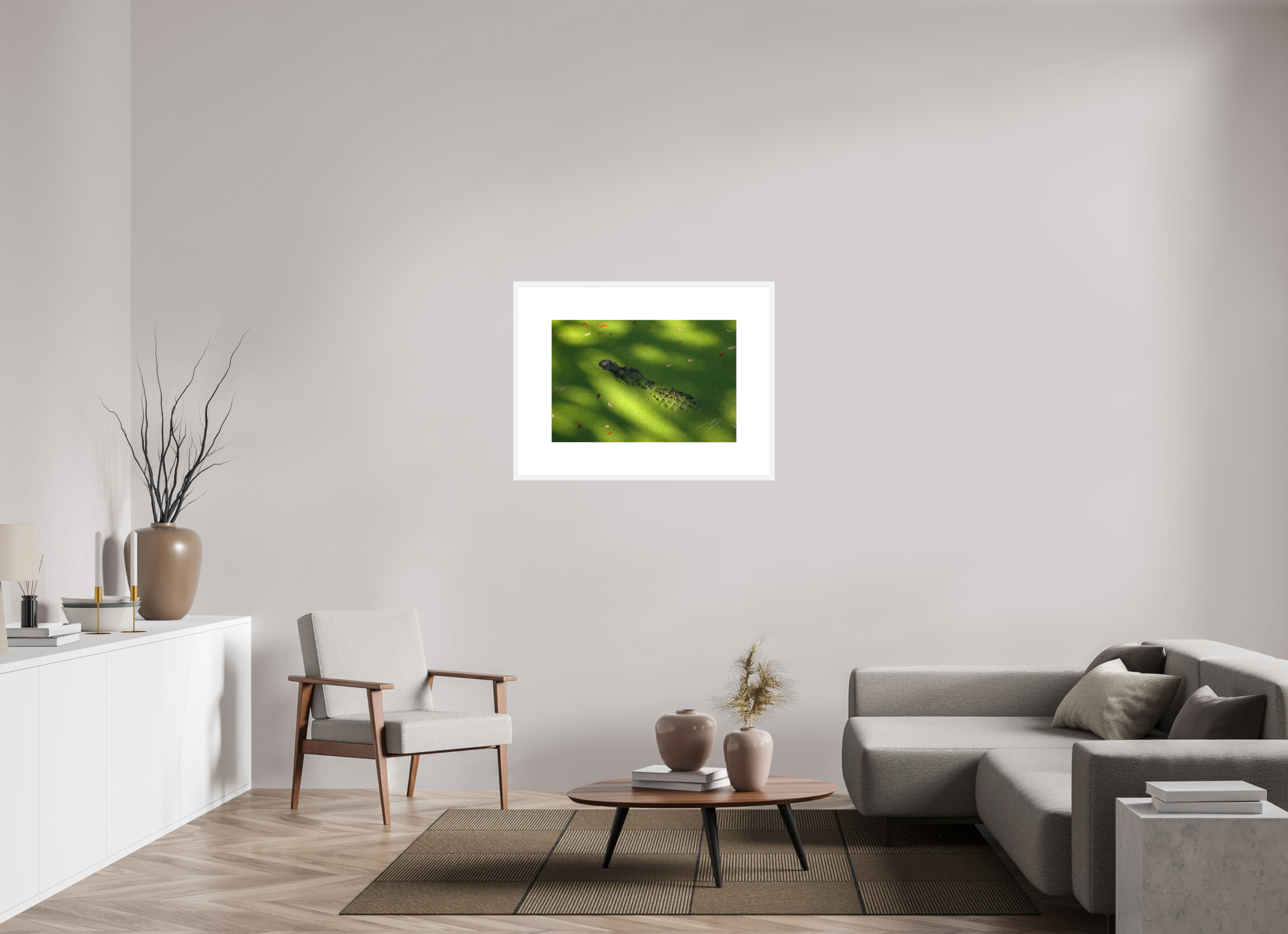 30 x 20″, FRAME SOLID WOOD [FUJI CRYSTAL DP II MATTE FLOAT GLASS] LOOM