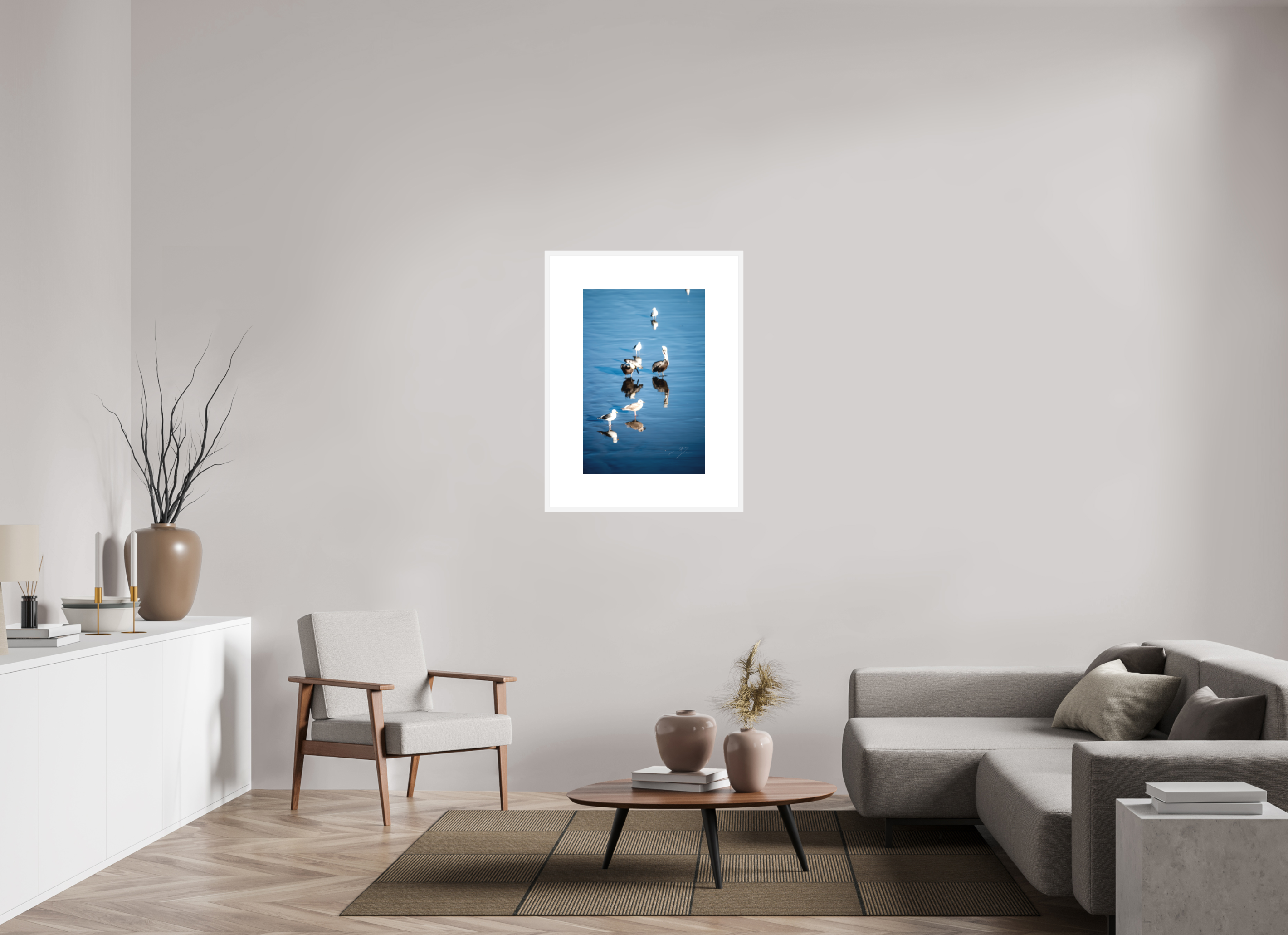 20 x 30″, FRAME SOLID WOOD [FUJI CRYSTAL DP II MATTE FLOAT GLASS] OBSCURE REFLECTION