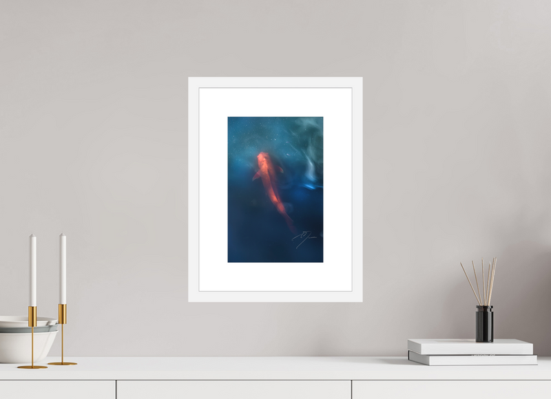 8 x 12″, FRAME - SOLID WOOD [FUJIFLEX] KOI