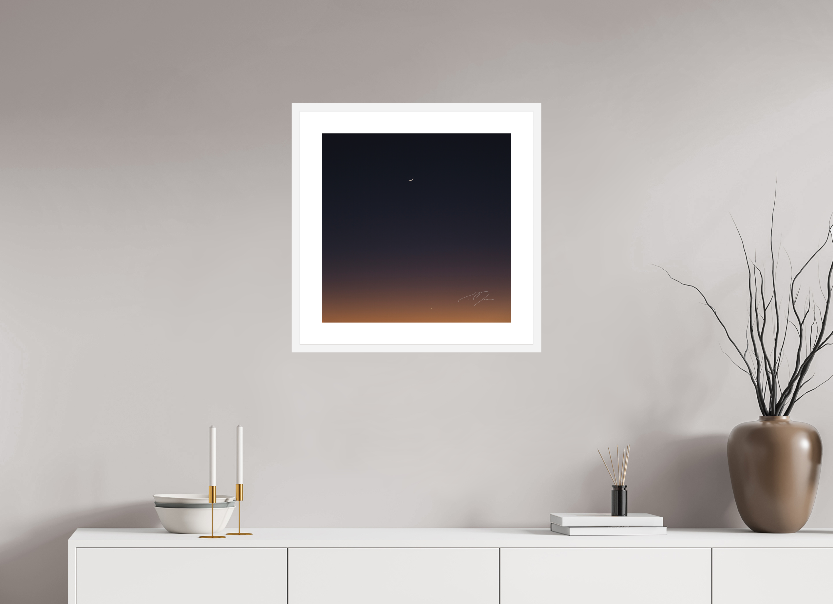 20 x 20″, FRAME - SOLID WOOD [FUJIFLEX] CRESCENT