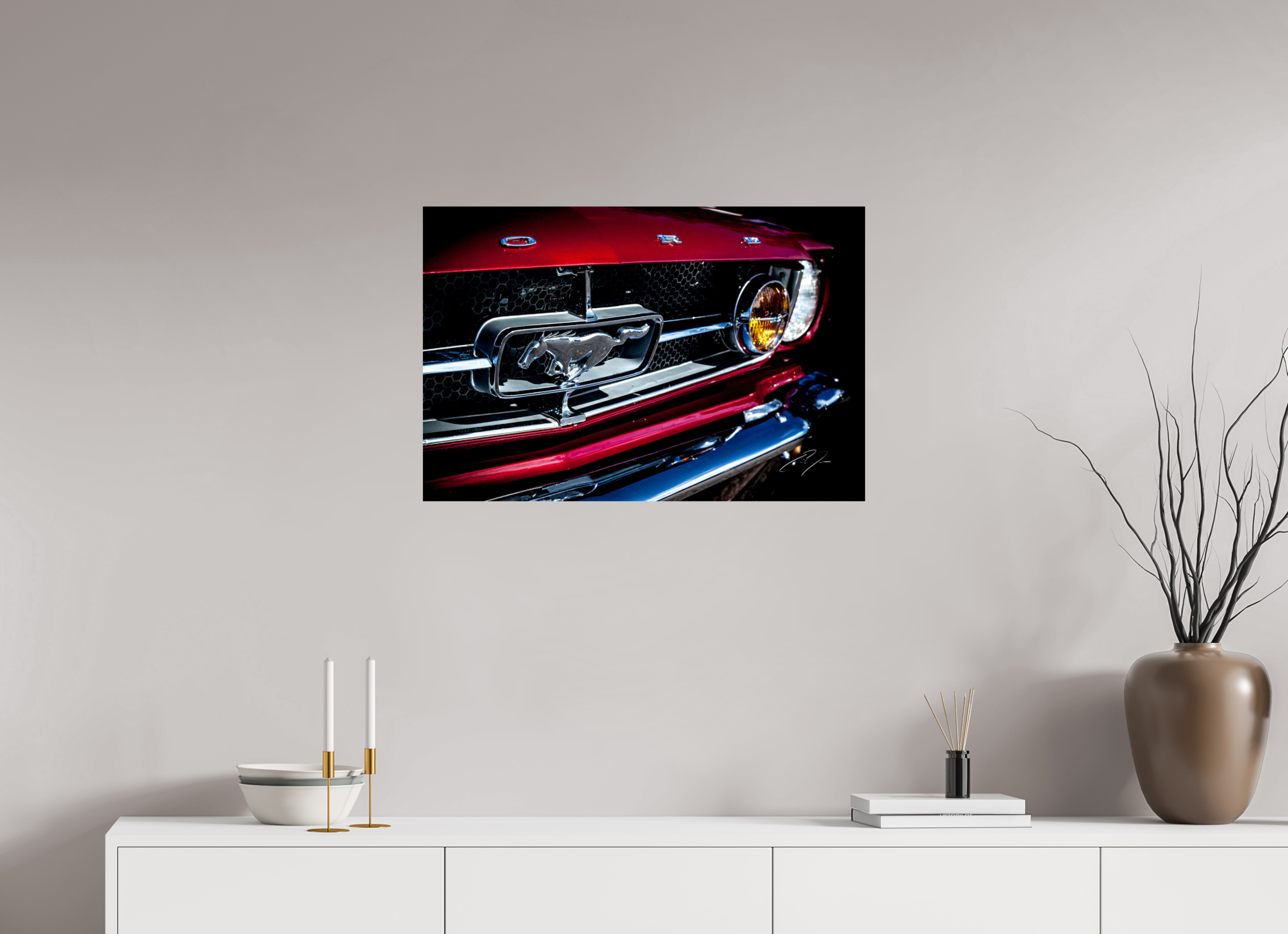 30 x 20″, PRINT ONLY [FUJI CRYSTAL DP II] 1964.5 FORD MUSTANG