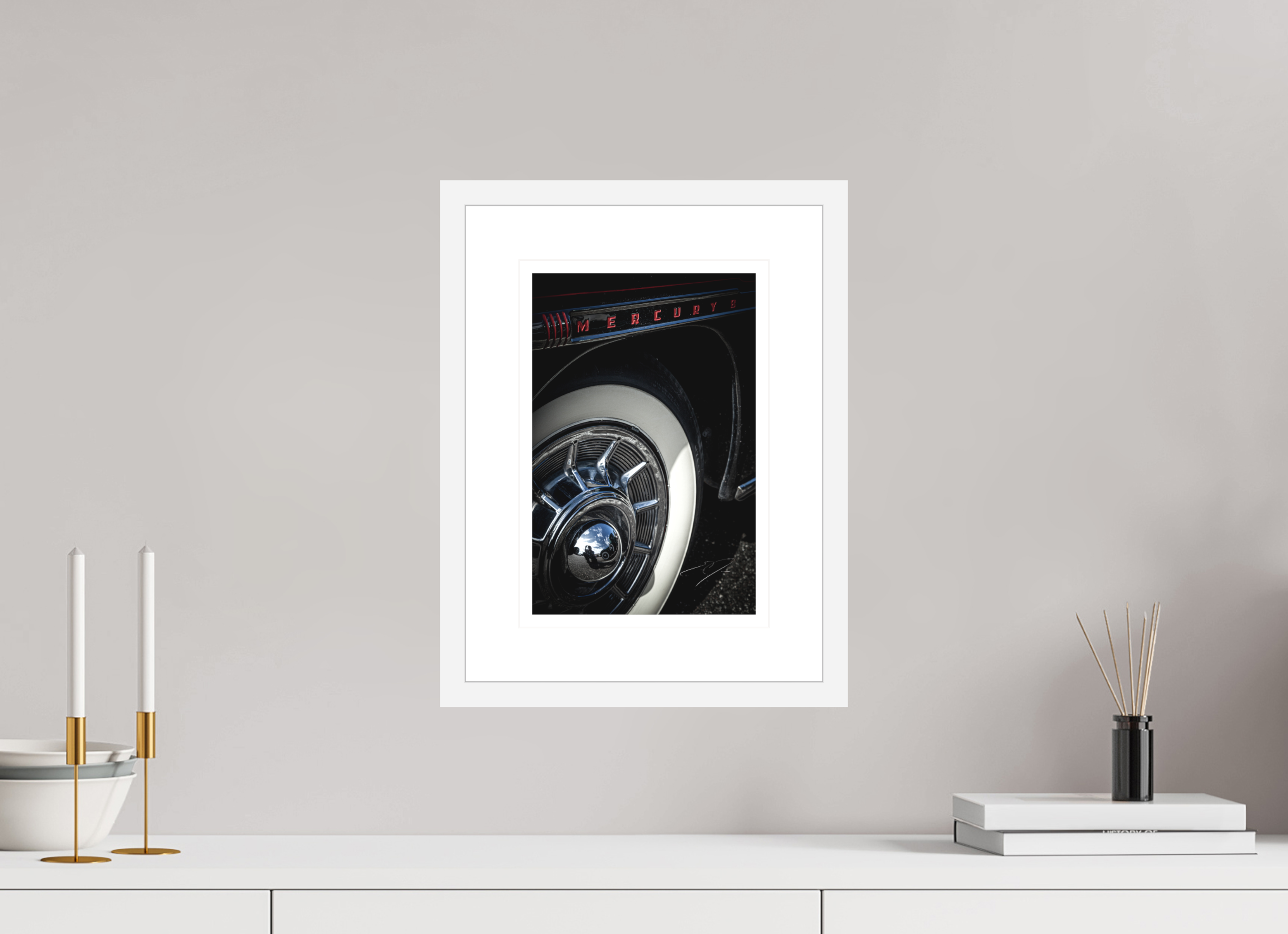 8 x 12″, FRAME - SOLID WOOD [FUJIFLEX] 1950 MERCURY SPORT SEDAN, No.4