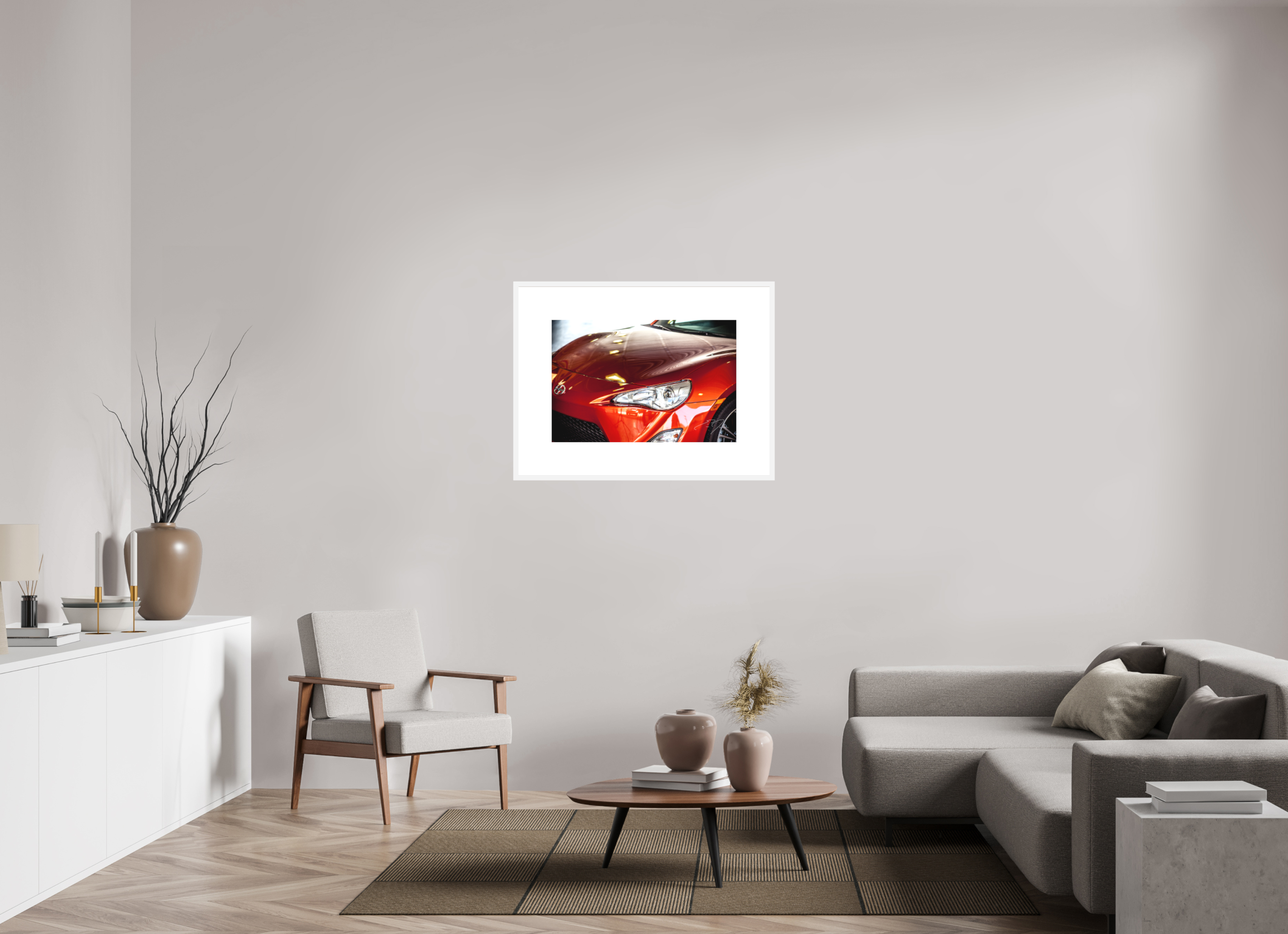 30 x 20″, FRAME SOLID WOOD [FUJIFLEX HIGH GLOSS MATTE FLOAT GLASS] HOOD