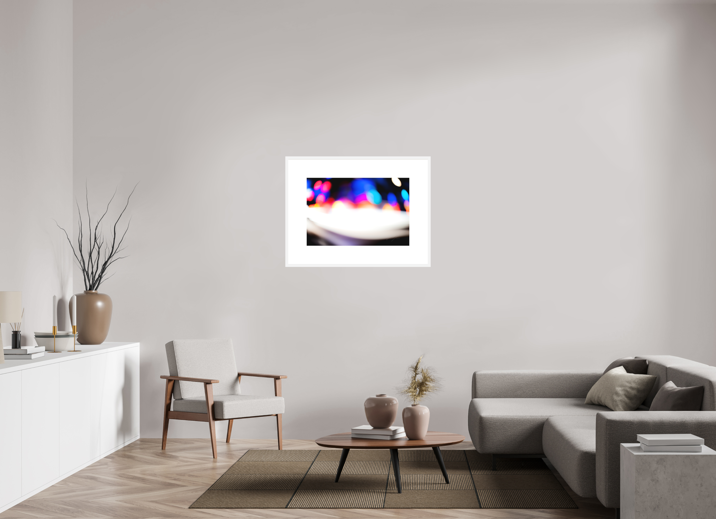 30 x 20″, FRAME SOLID WOOD [FUJI CRYSTAL DP II MATTE FLOAT GLASS] URBAN ABSTRACT