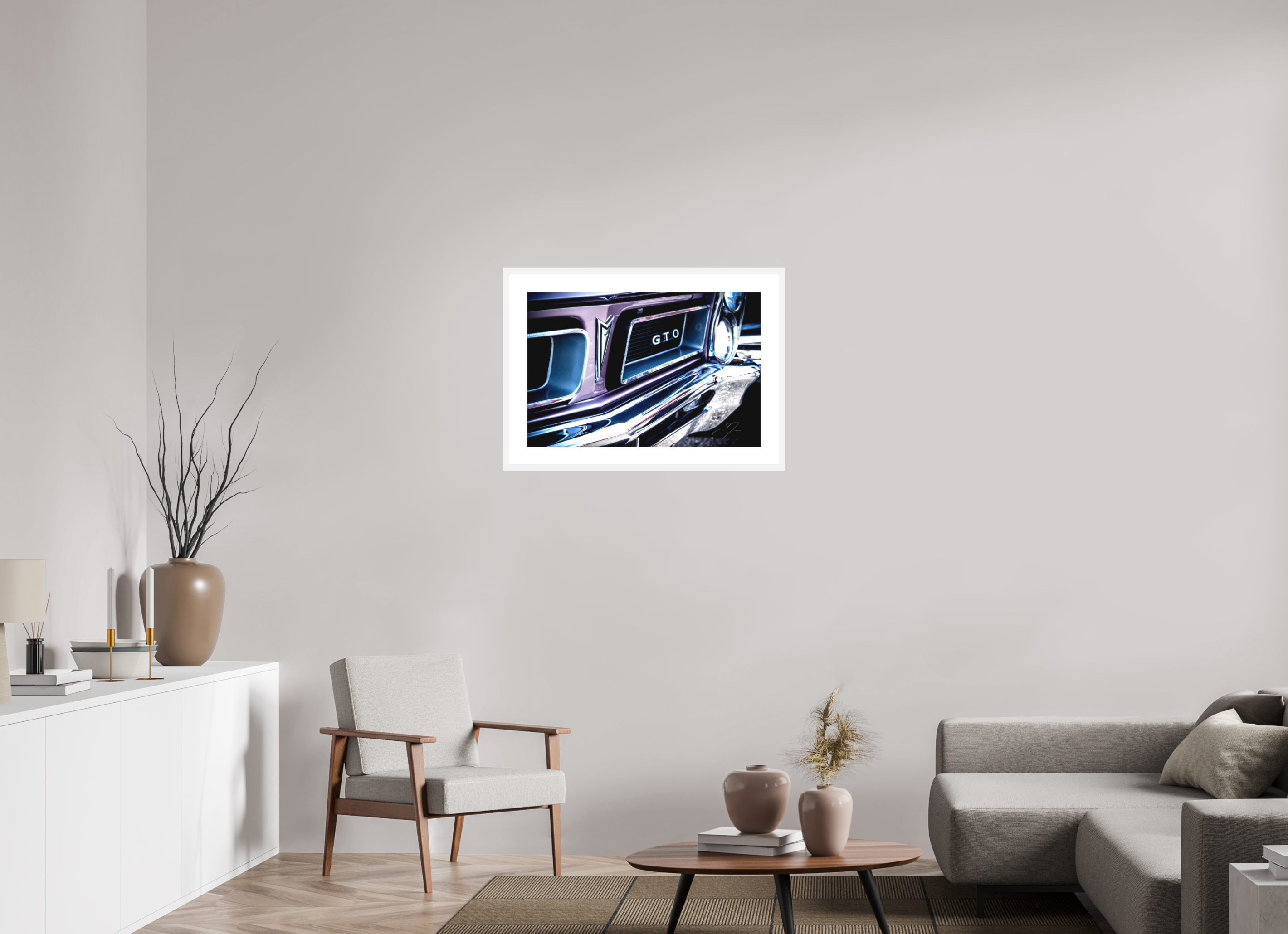 30 x 20″, FRAME - SOLID WOOD [FUJIFLEX] 1965 PONTIAC GTO, No.3