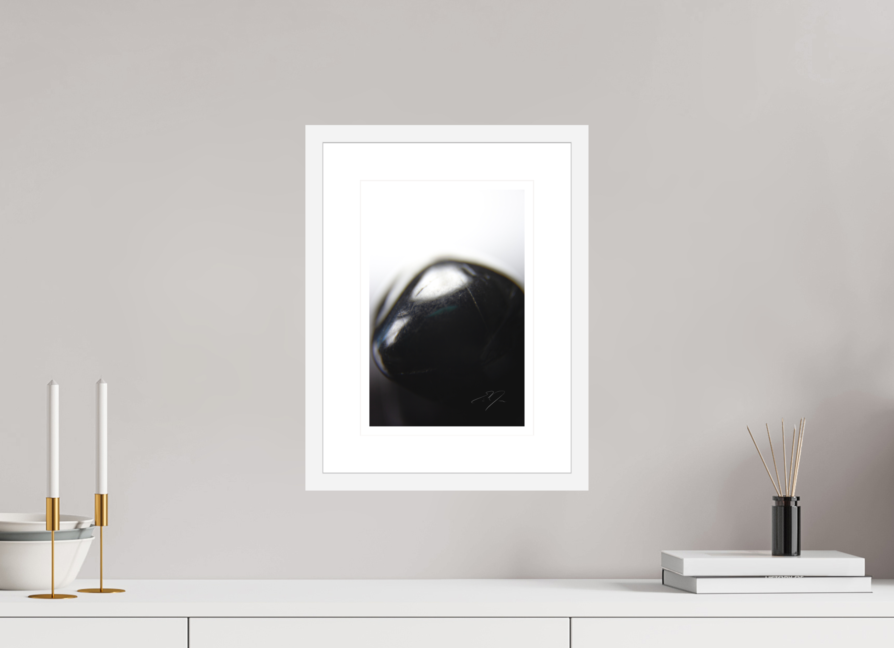 8 x 12″, FRAME - SOLID WOOD [FUJIFLEX] BLACK STONE
