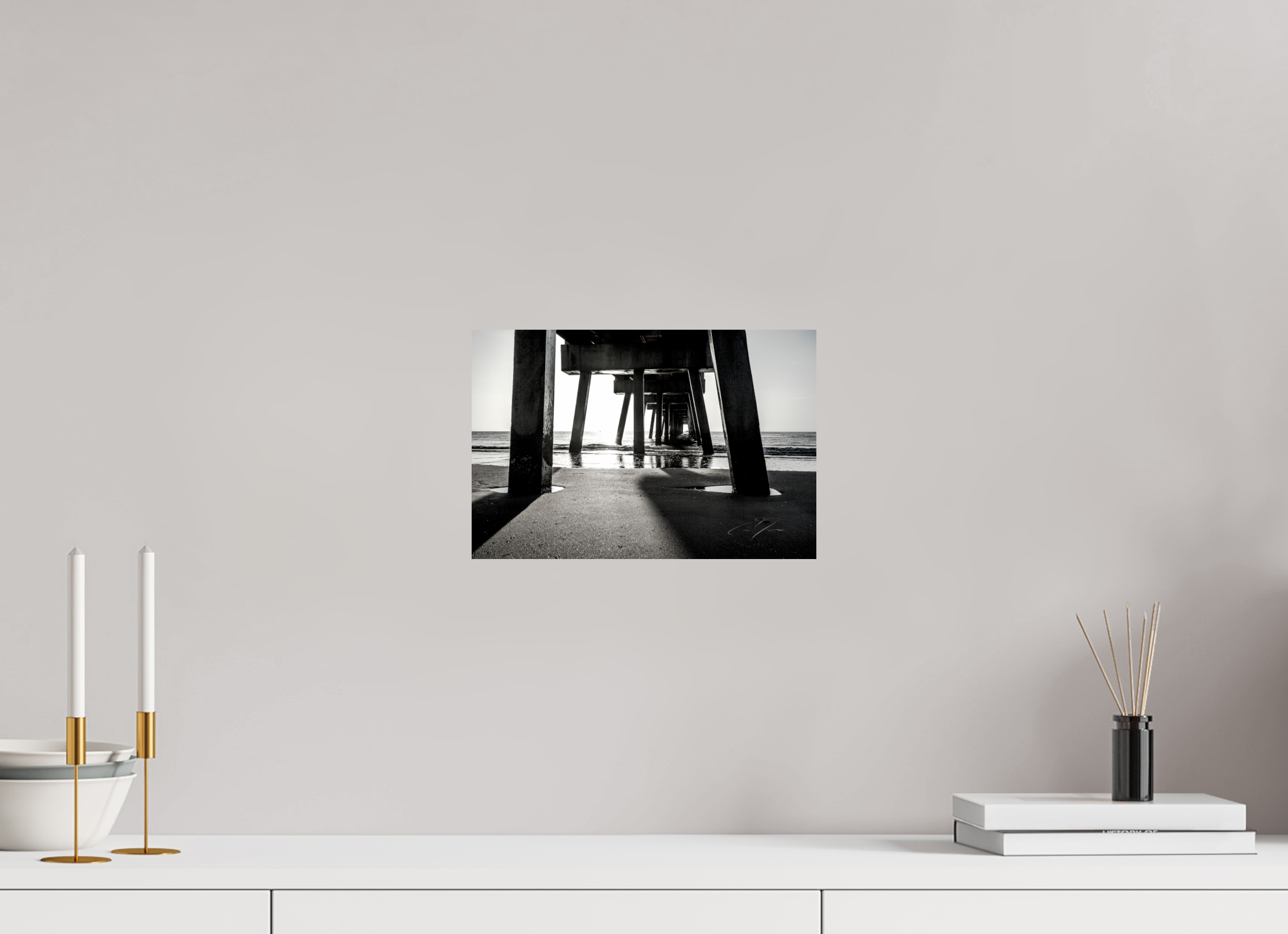 12 x 8″, PRINT ONLY [FUJI CRYSTAL DP II] BENEATH THE PIER