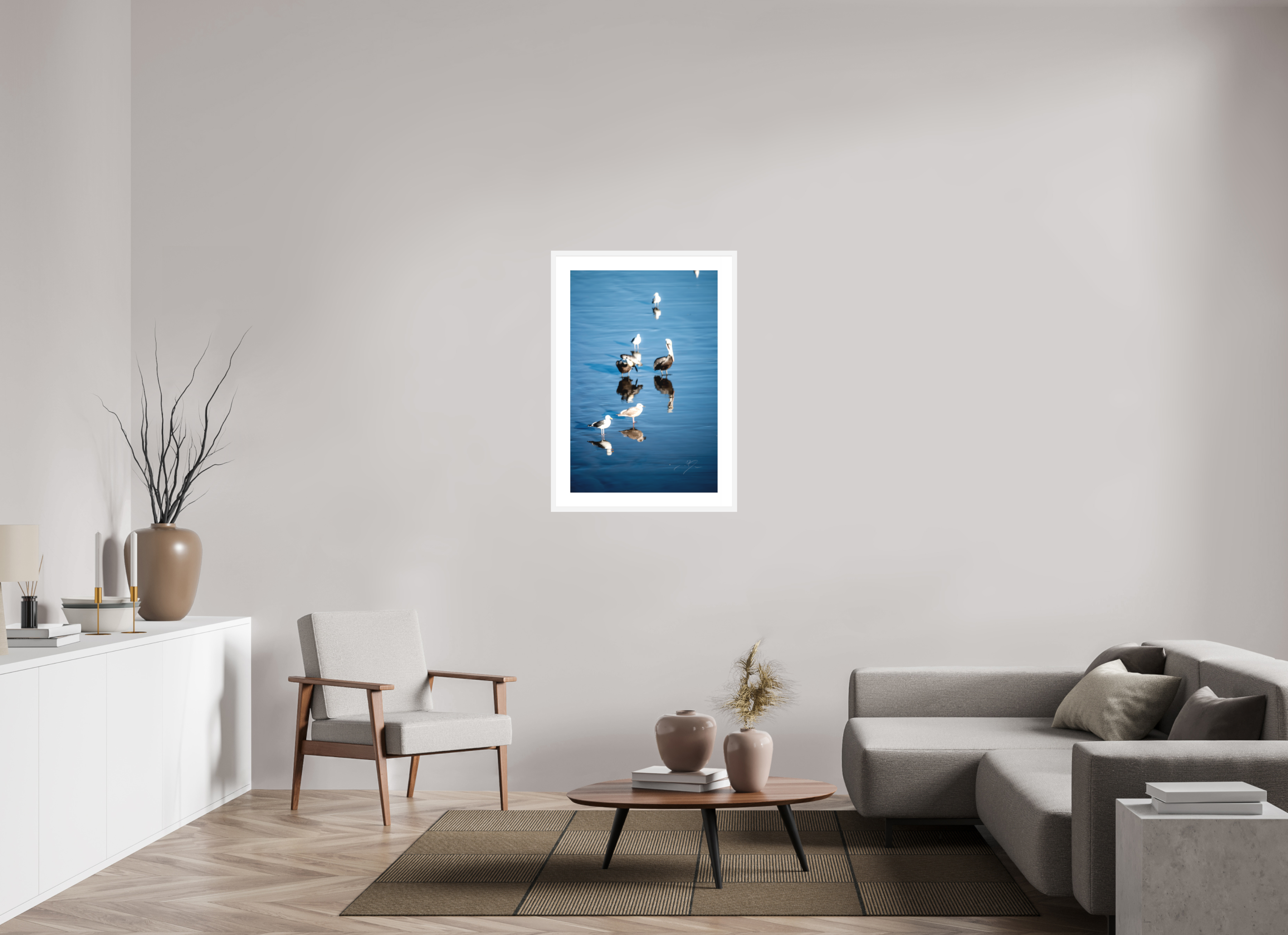 24 x 36″, FRAME - SOLID WOOD [FUJIFLEX] OBSCURE REFLECTION
