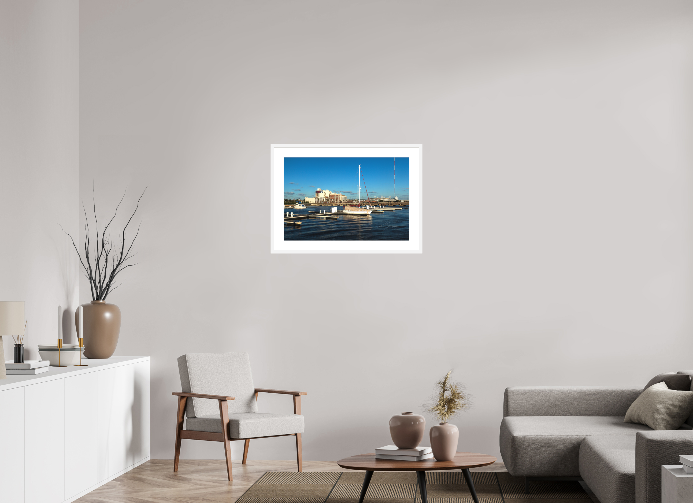 30 x 20″, FRAME - SOLID WOOD [FUJIFLEX] SAIL AWAY