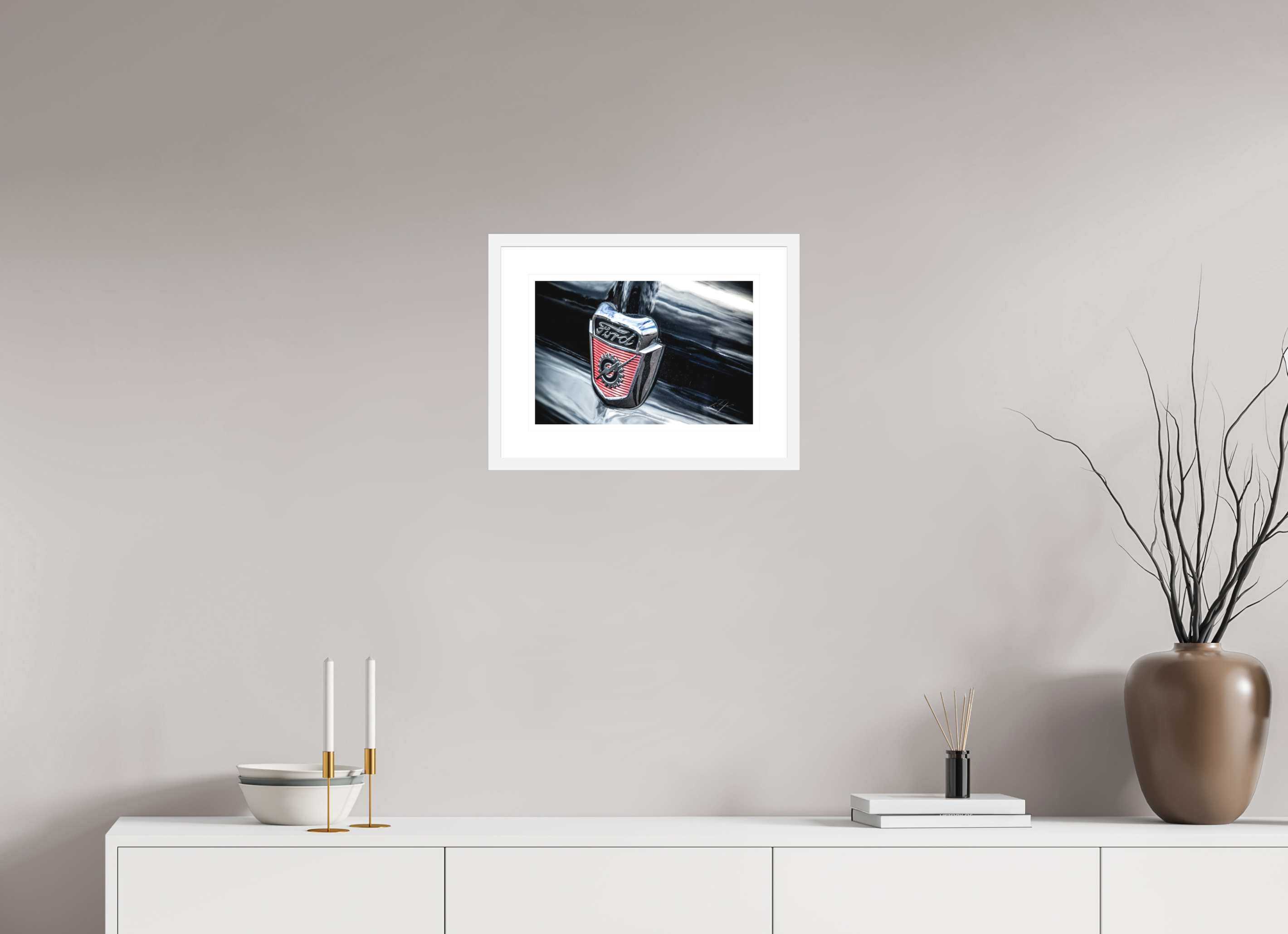 15 x 10″, FRAME - SOLID WOOD [FUJIFLEX] 1953 FORD F-100