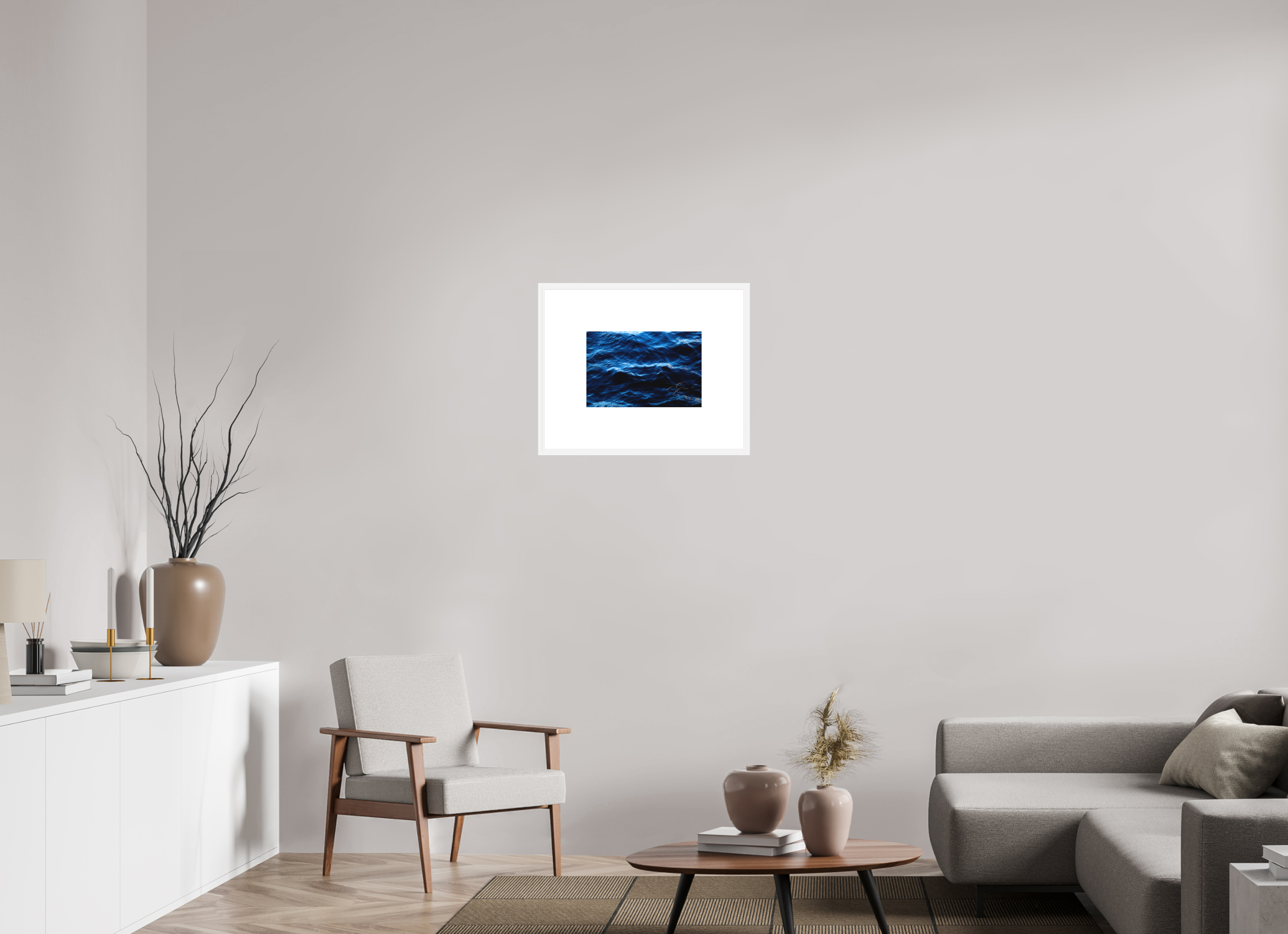 15 x 10″, FRAME SOLID WOOD [FUJI CRYSTAL DP II MATTE FLOAT GLASS] WATER, No.2