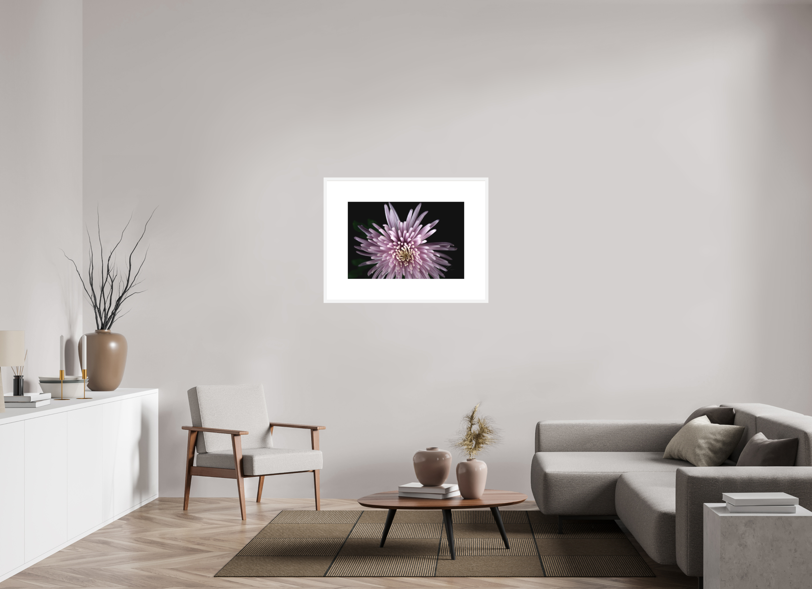 30 x 20″, FRAME SOLID WOOD [FUJIFLEX HIGH GLOSS MATTE FLOAT GLASS] MUM