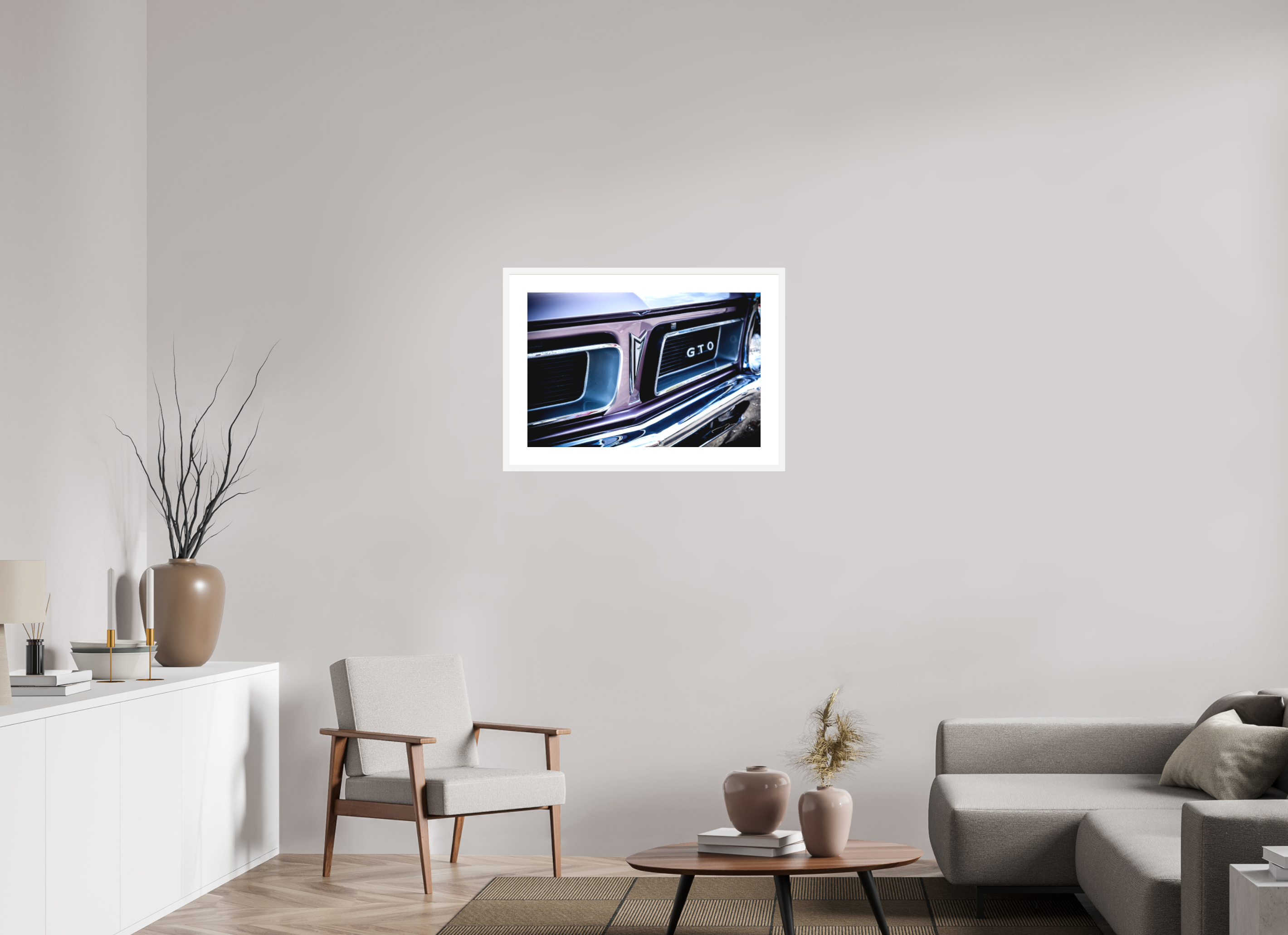 30 x 20″, FRAME - SOLID WOOD [FUJIFLEX] 1965 PONTIAC GTO, No.2
