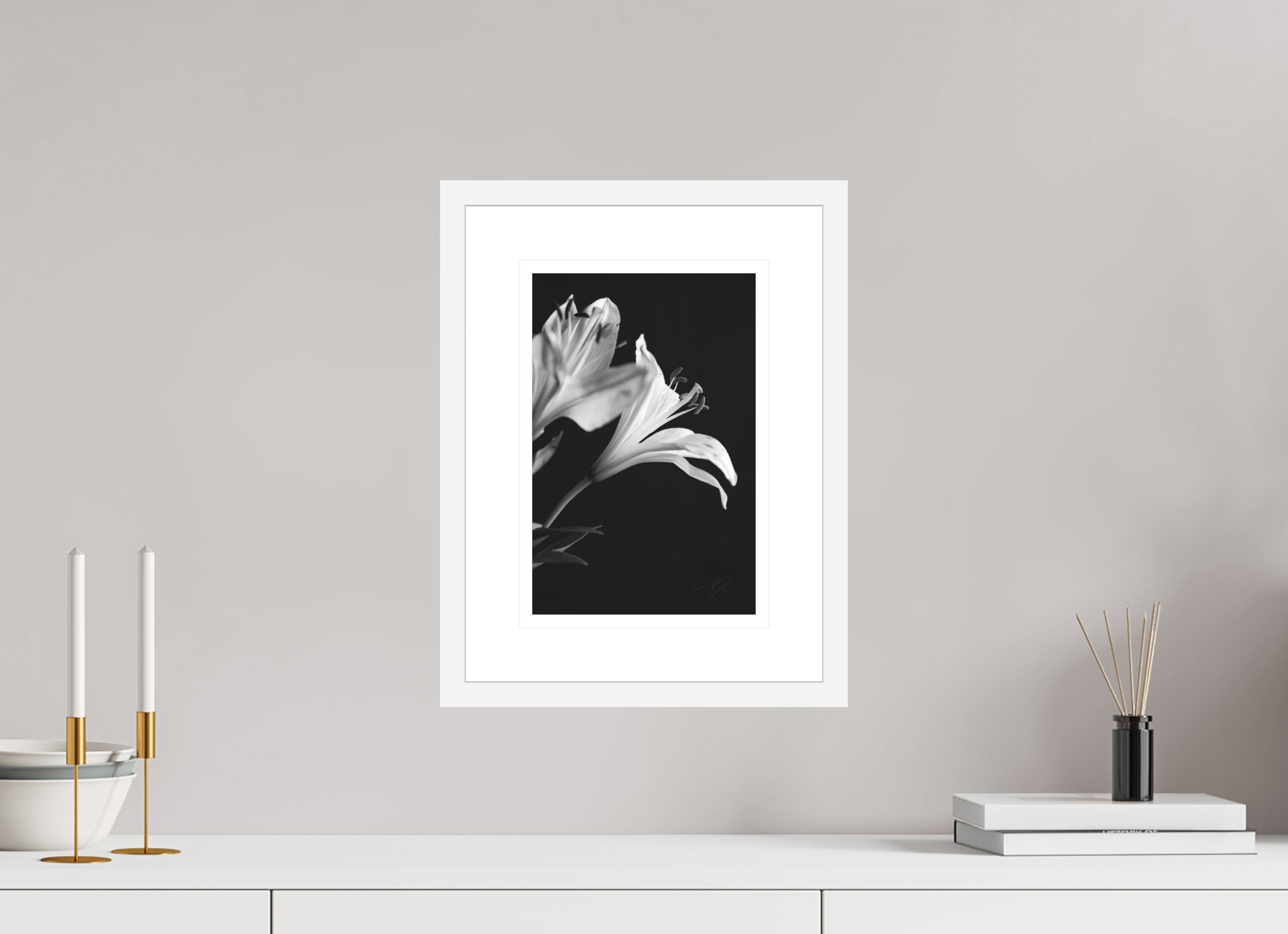 8 x 12″, FRAME - SOLID WOOD [FUJIFLEX] PETALS' LIGHT