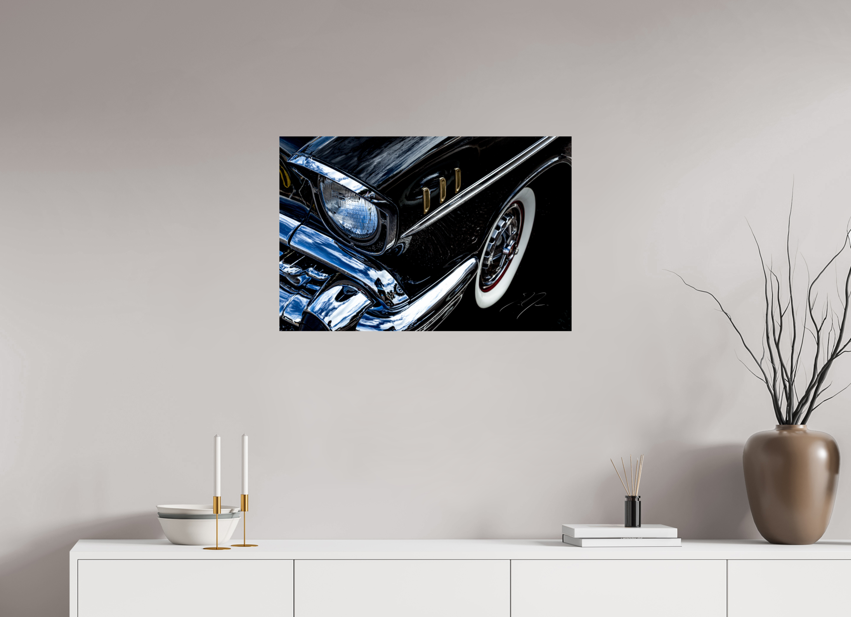 30 x 20″, PRINT ONLY [FUJI CRYSTAL DP II] 1957 CHEVY BEL AIR, No.4