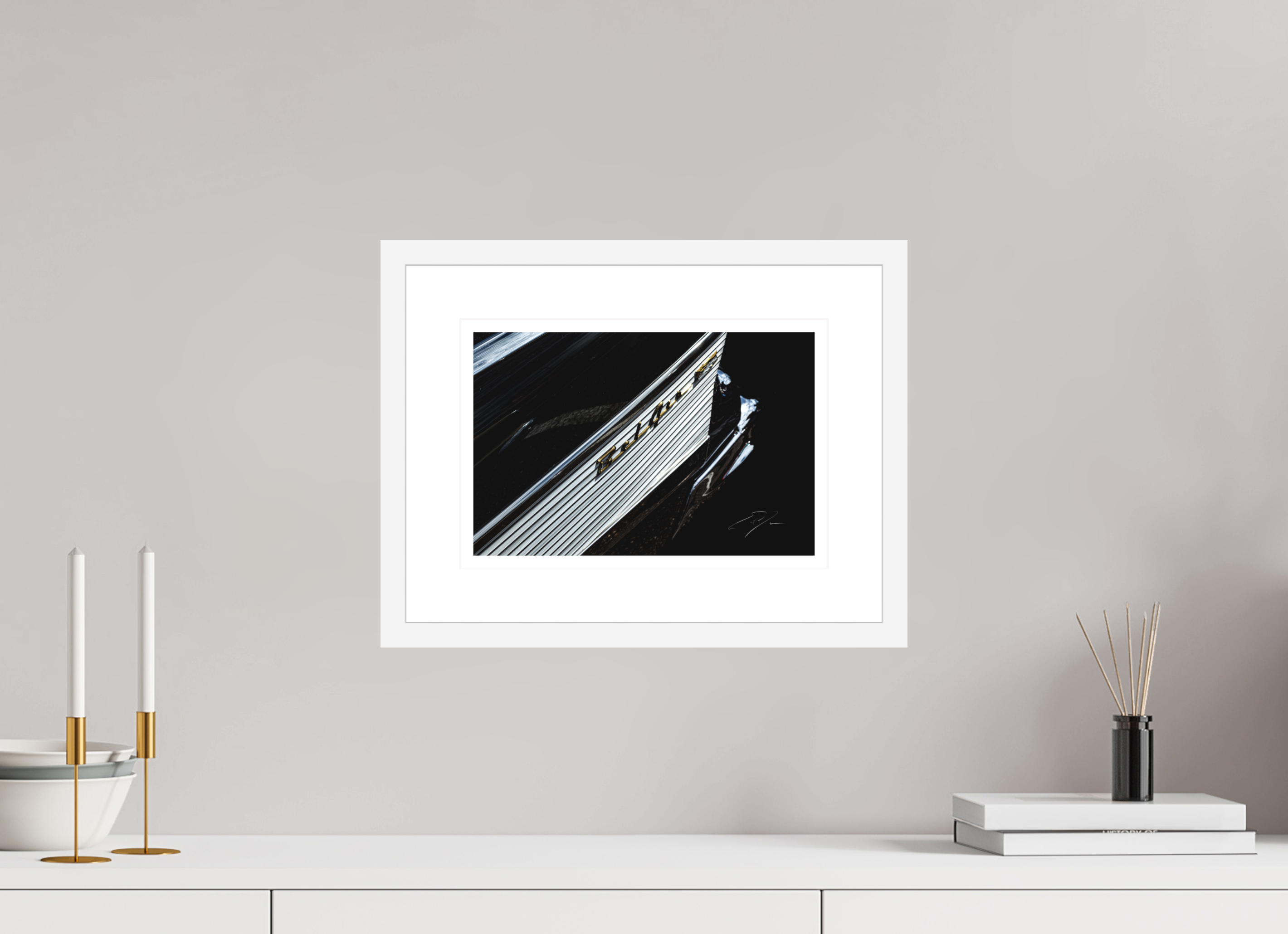 12 x 8″, FRAME - SOLID WOOD [FUJIFLEX] 1957 CHEVY BEL AIR, No.5