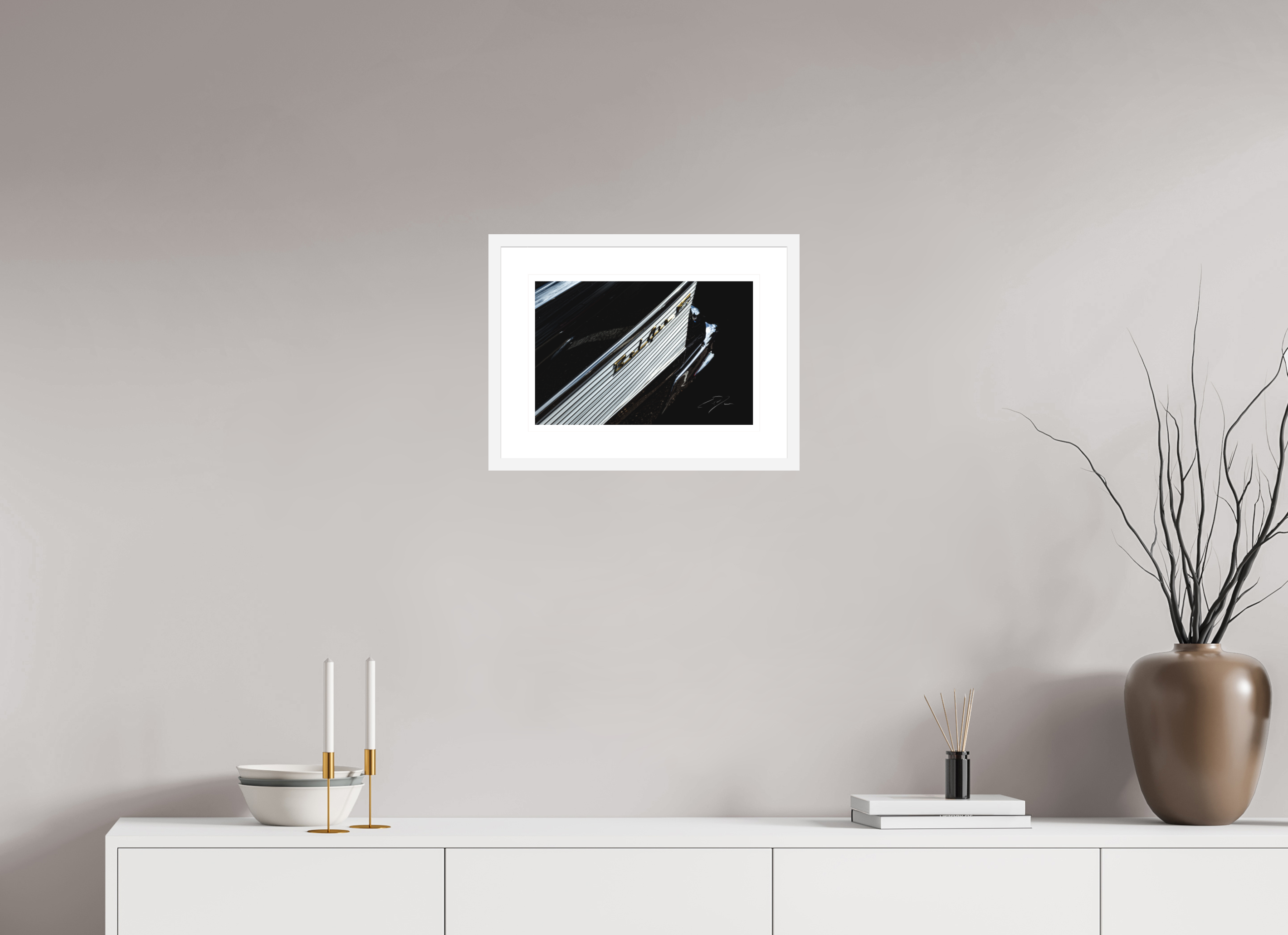 15 x 10″, FRAME - SOLID WOOD [FUJIFLEX] 1957 CHEVY BEL AIR, No.5