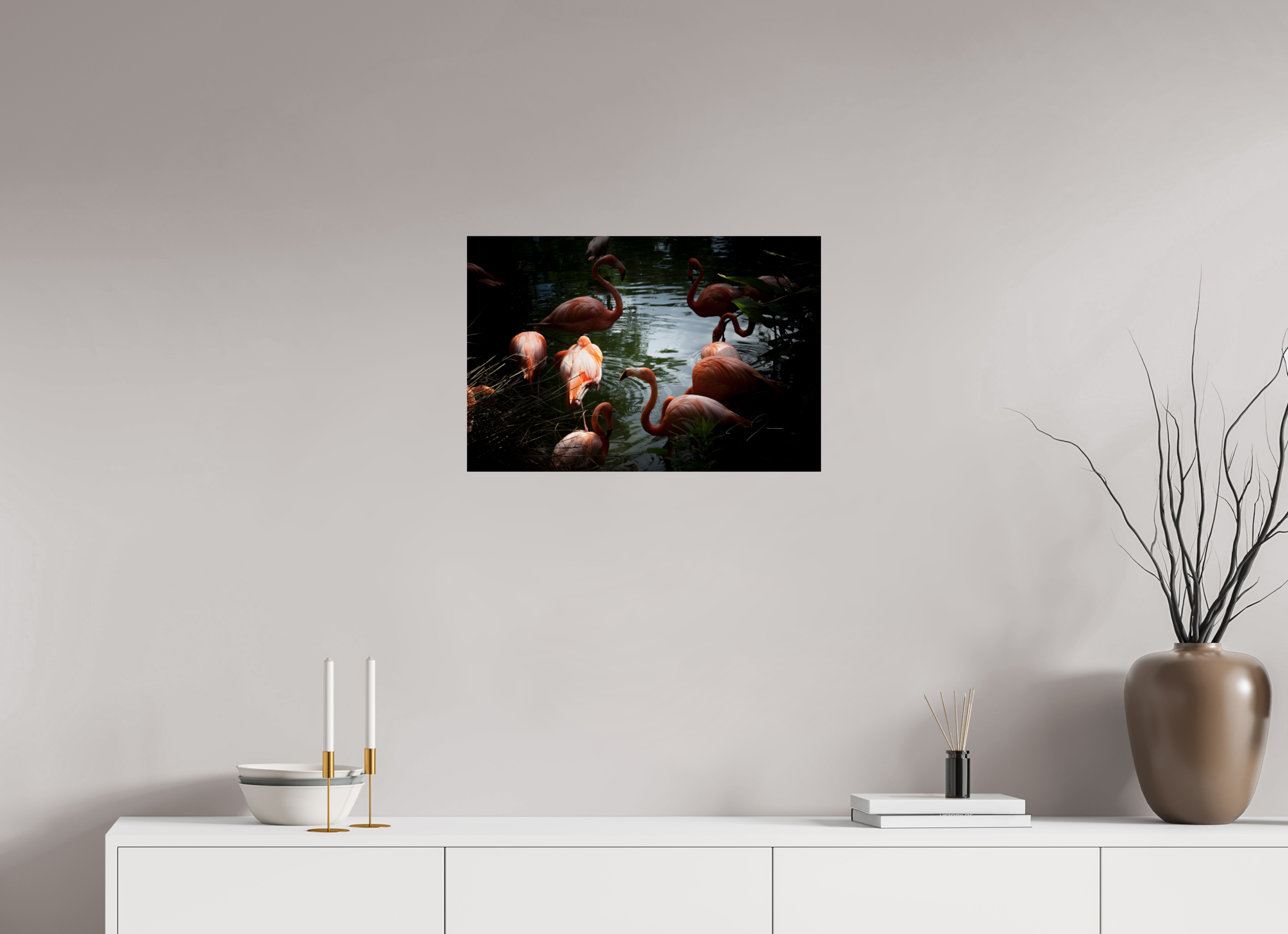 24 x 16″, PRINT ONLY [FUJI CRYSTAL DP II] FLAMINGOS